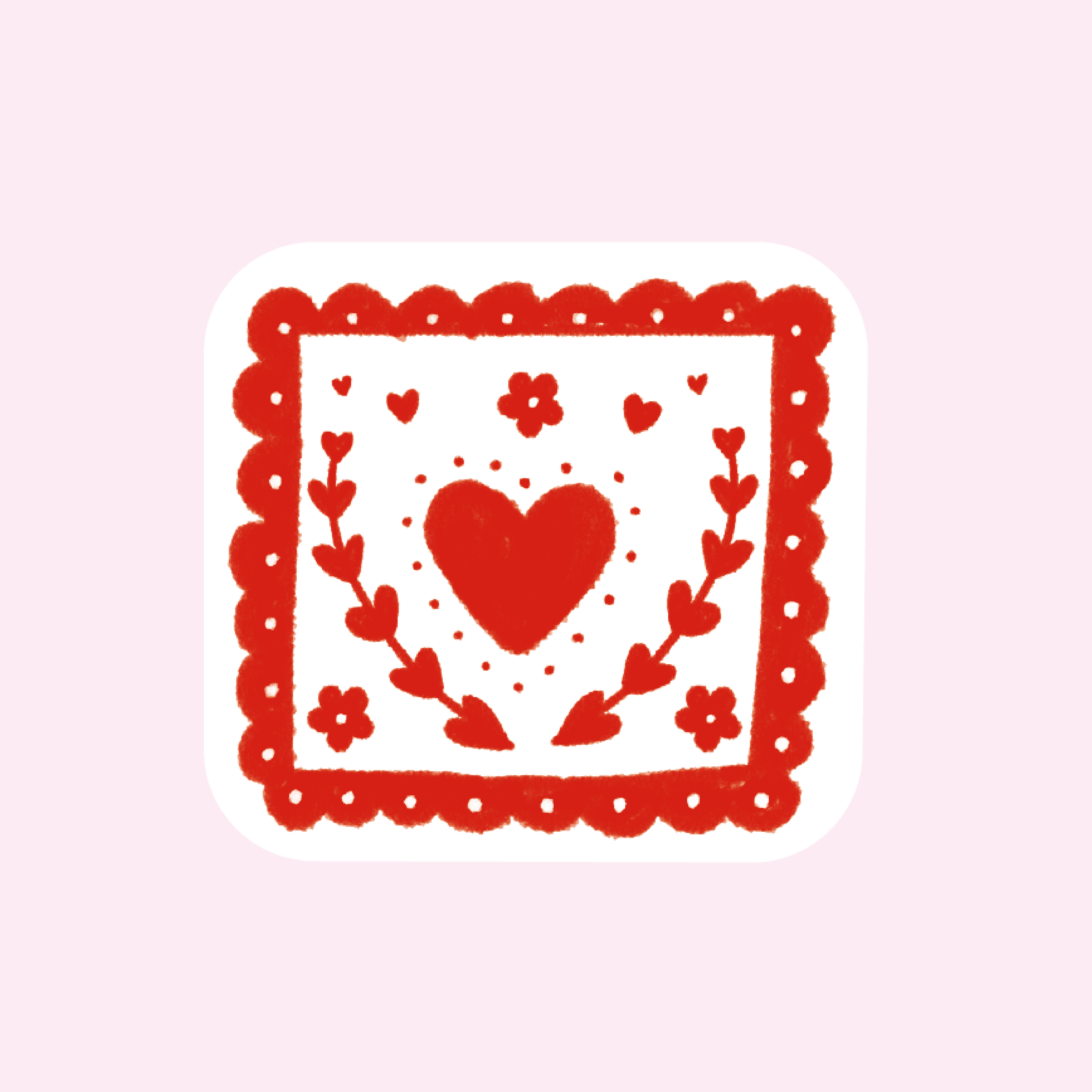Sticker Timbre coeur
