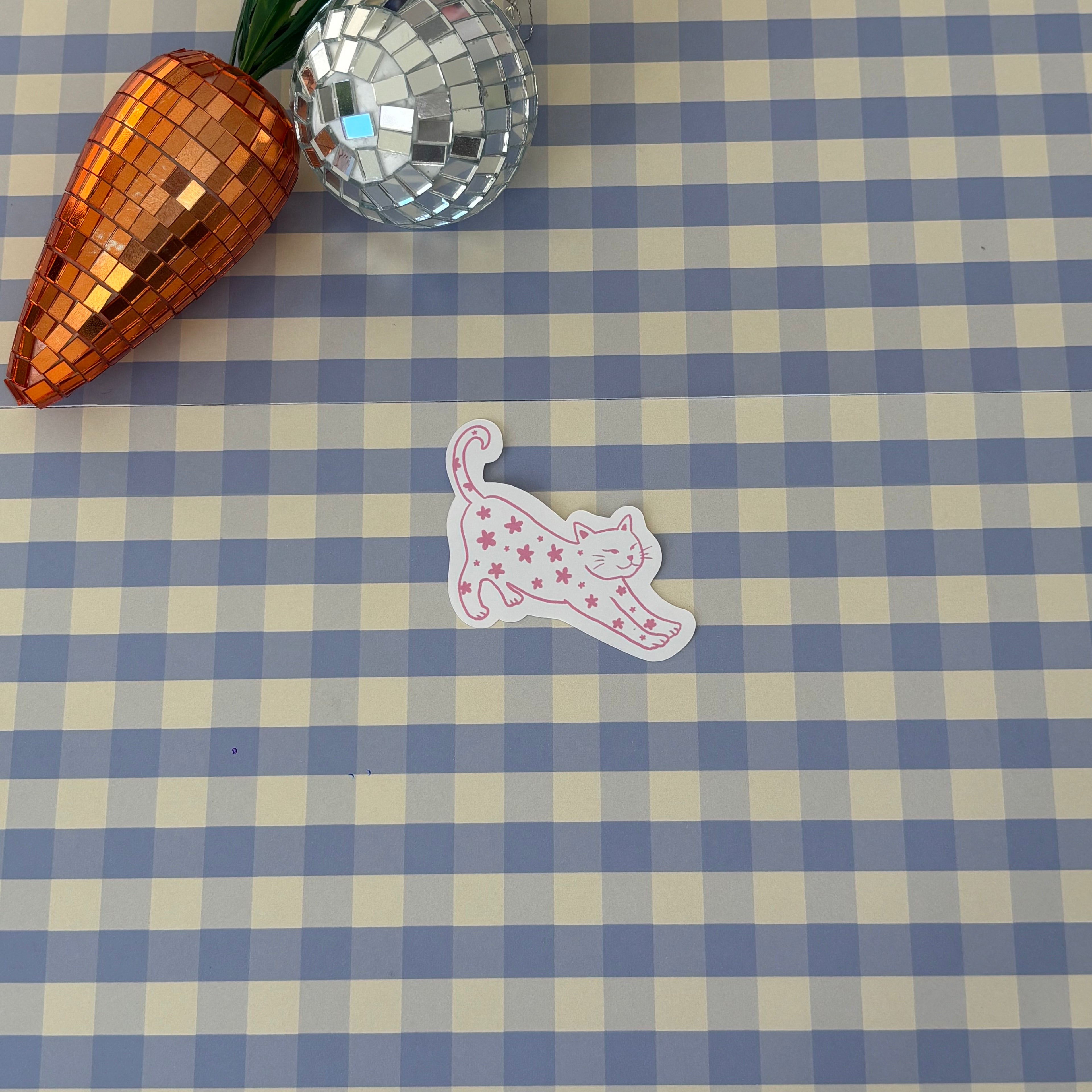 Sticker Chat à Fleurs