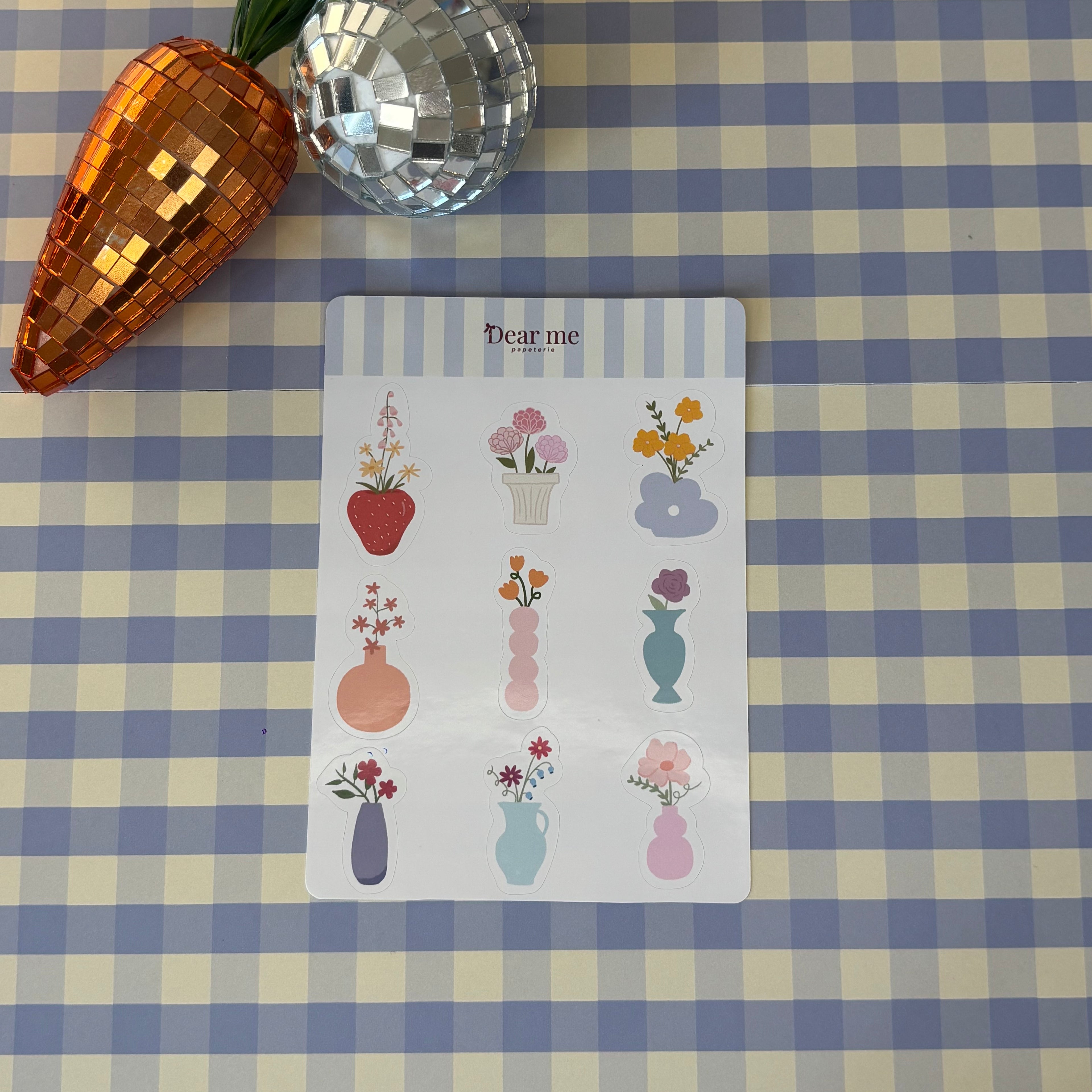 Planche stickers A6 - Vases