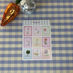 Planche stickers A6 - Timbres fleurs
