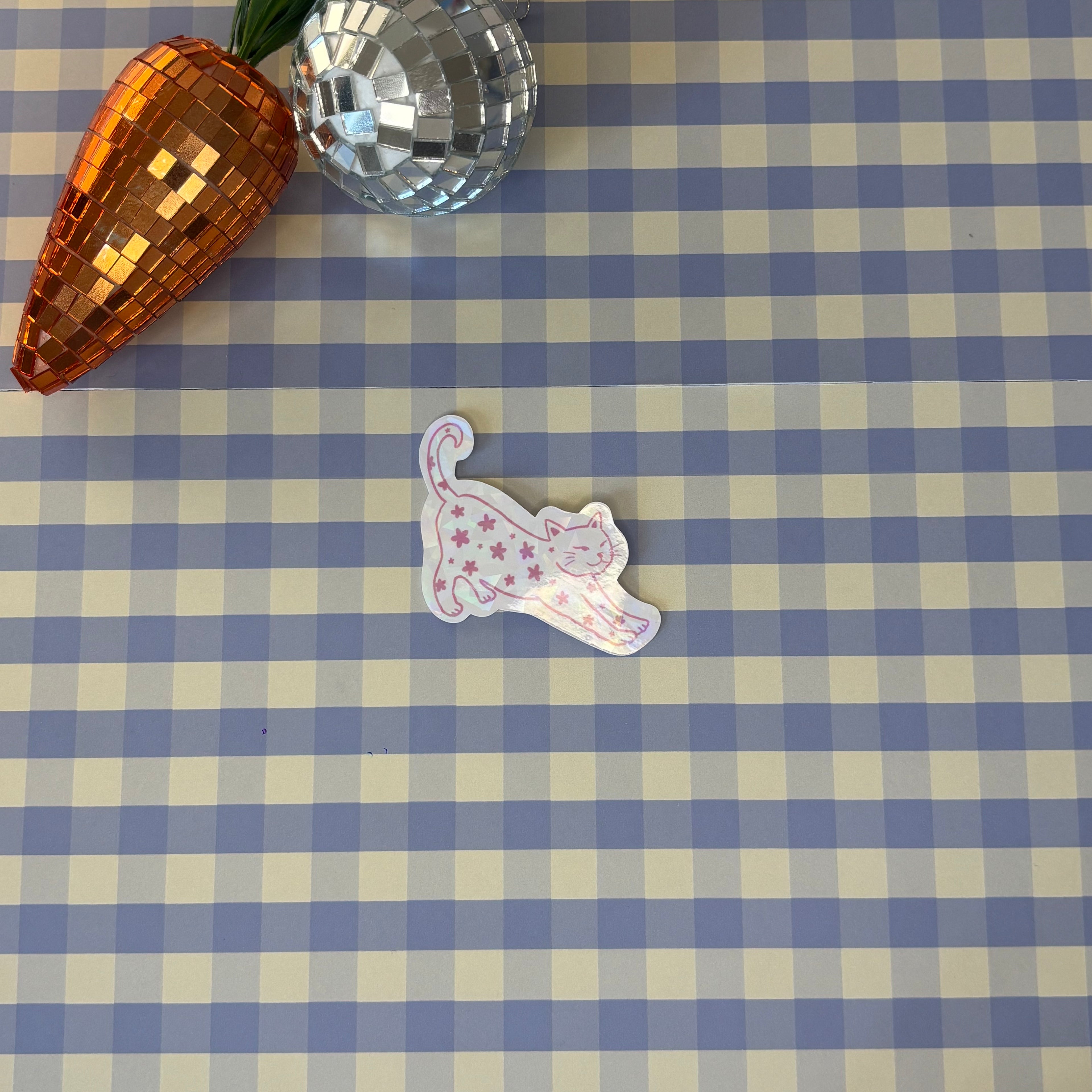 Sticker Chat à Fleurs