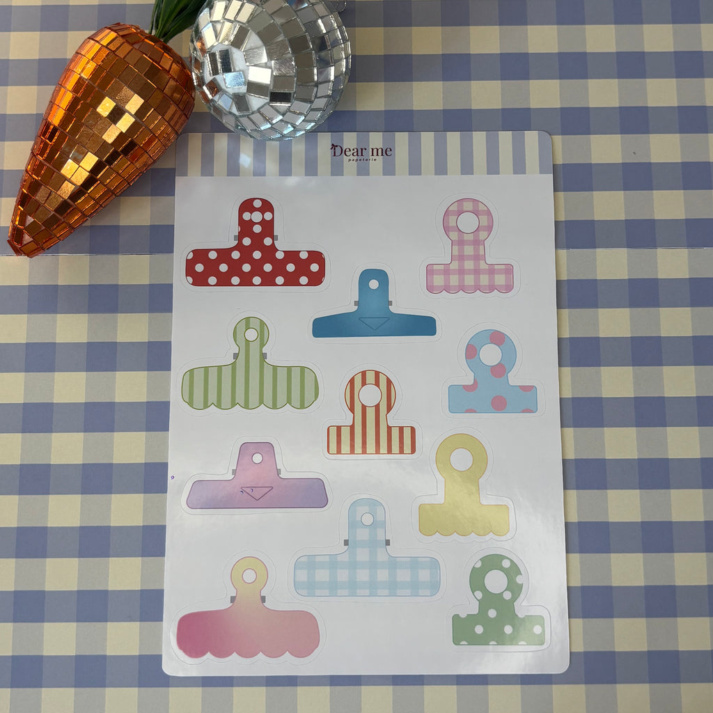 Planche stickers A5 - Pinces