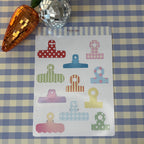 Planche stickers A5 - Pinces