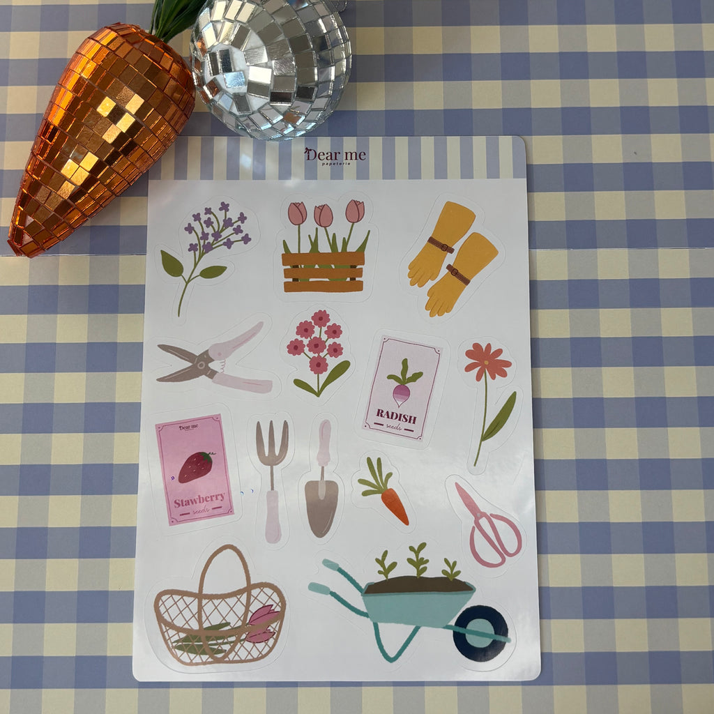 Planche stickers A5 - Jardinage
