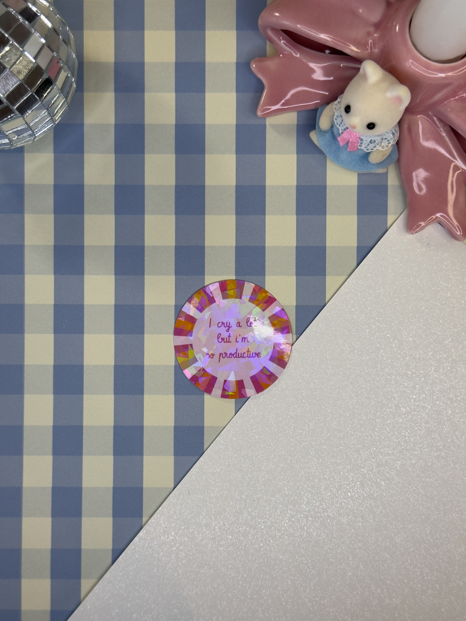 Sticker "I cry a lot but I'm so productive"