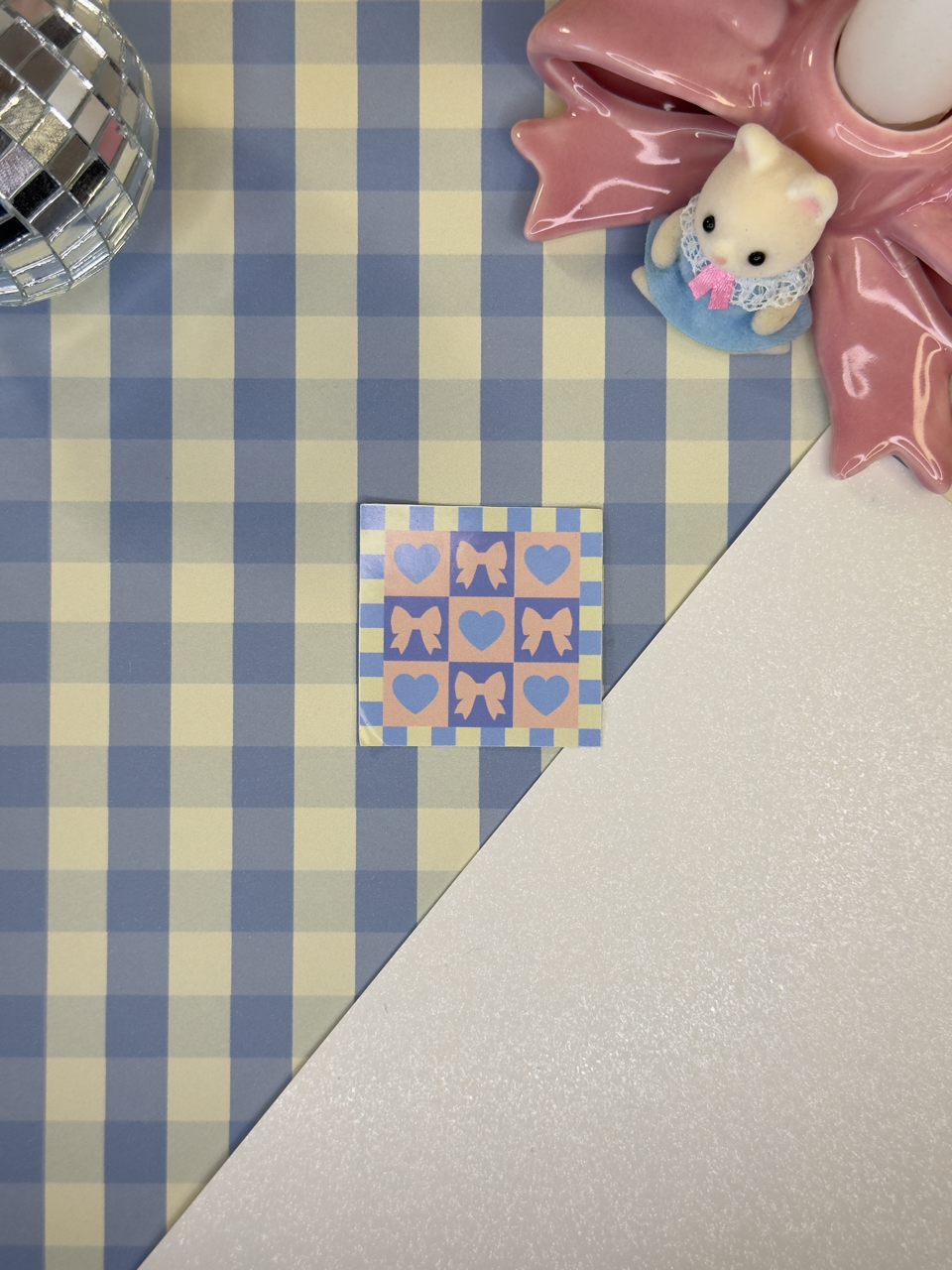 Sticker patchwork rose & violet