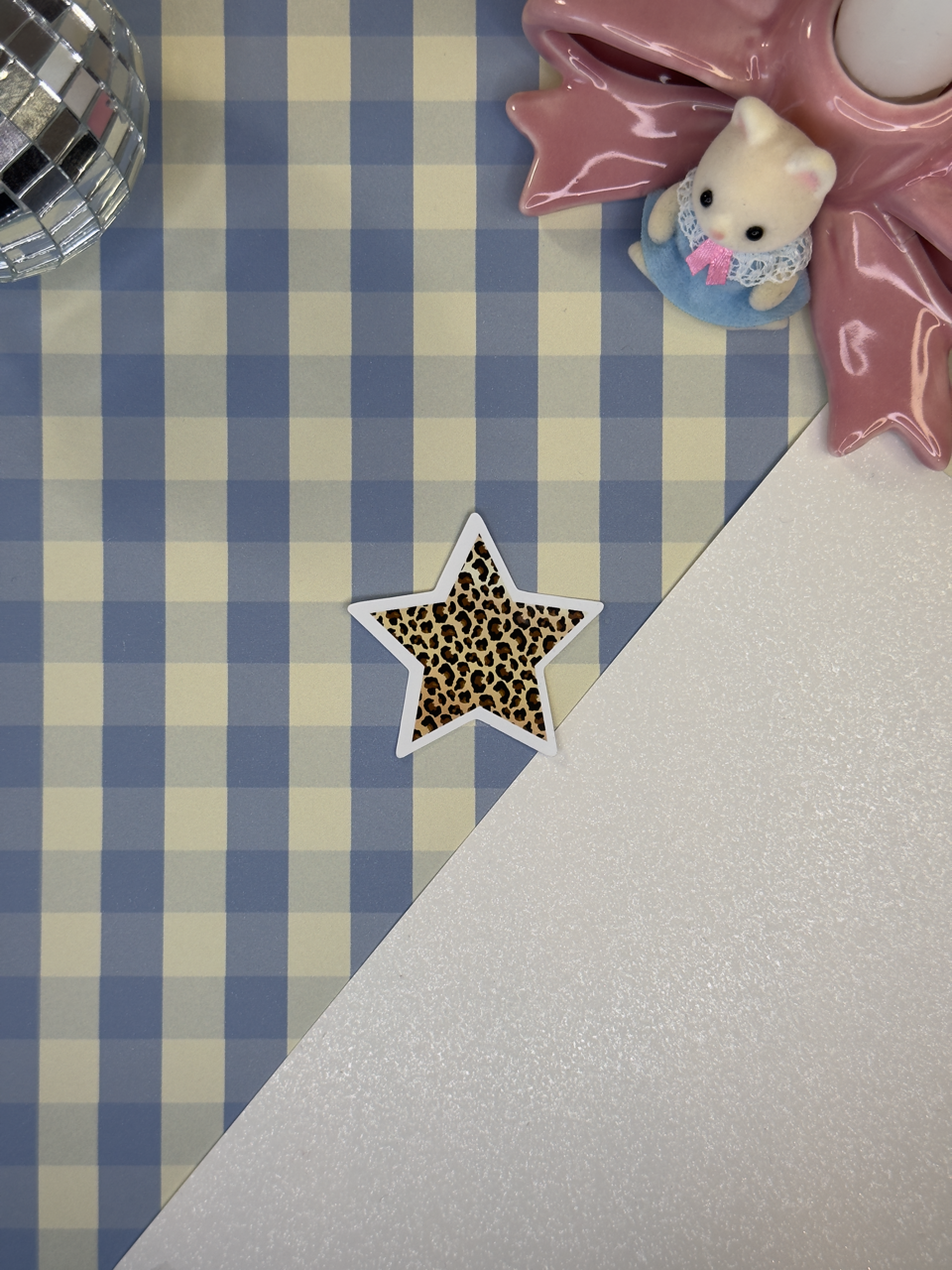 Sticker étoile léopard