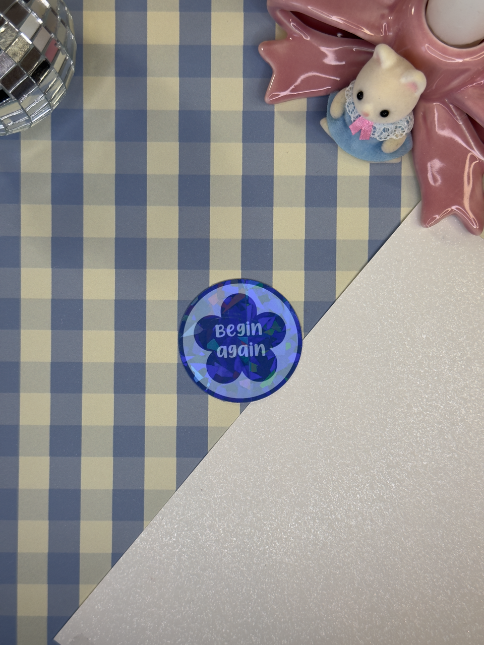 Sticker "Begin again"