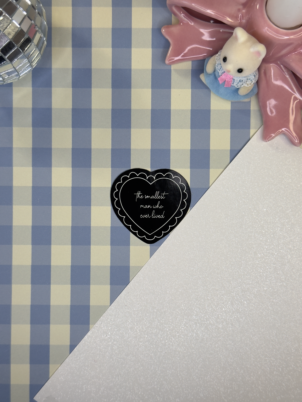 Sticker coeur "The smallest man who ever lived"