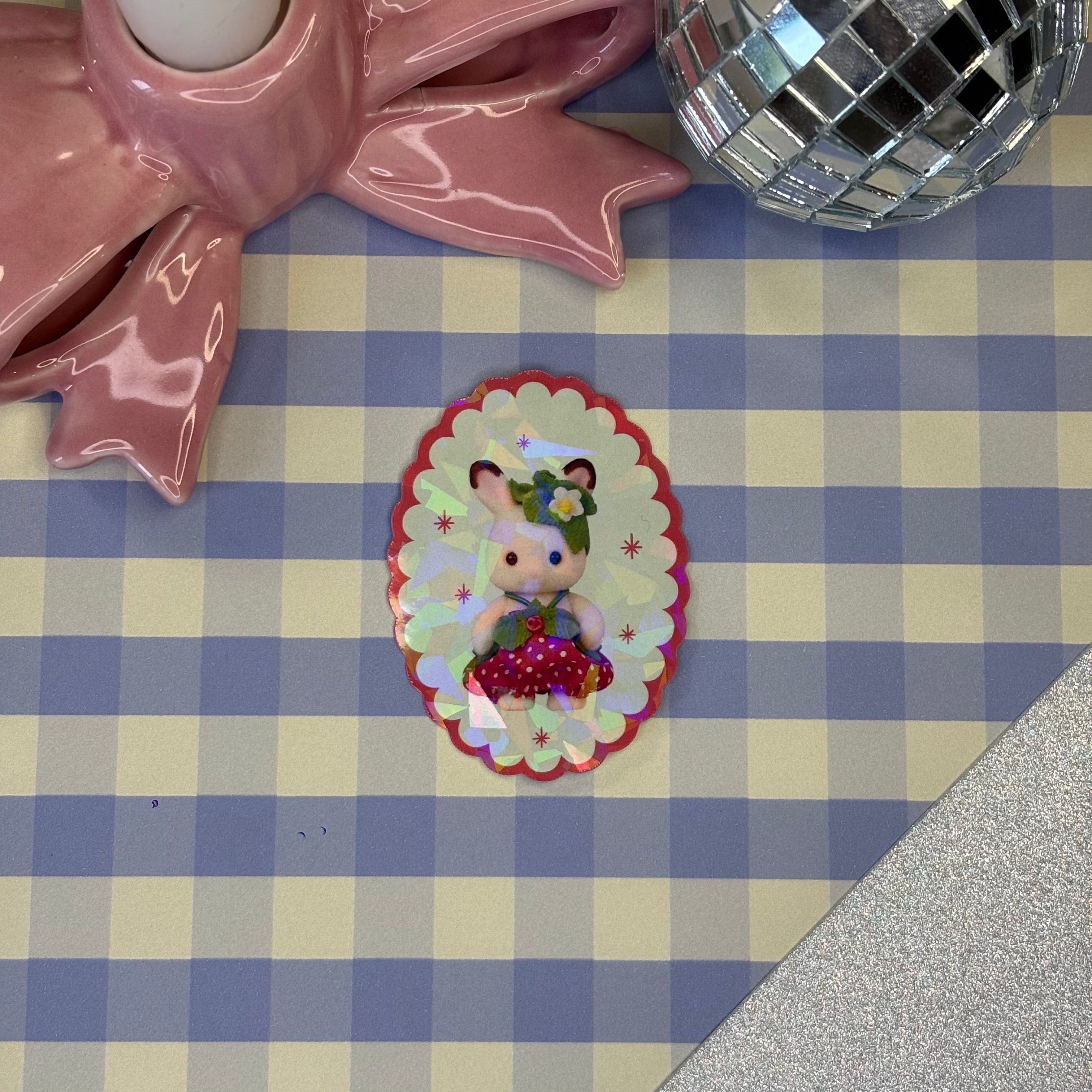 Sticker Pailleté Lapin