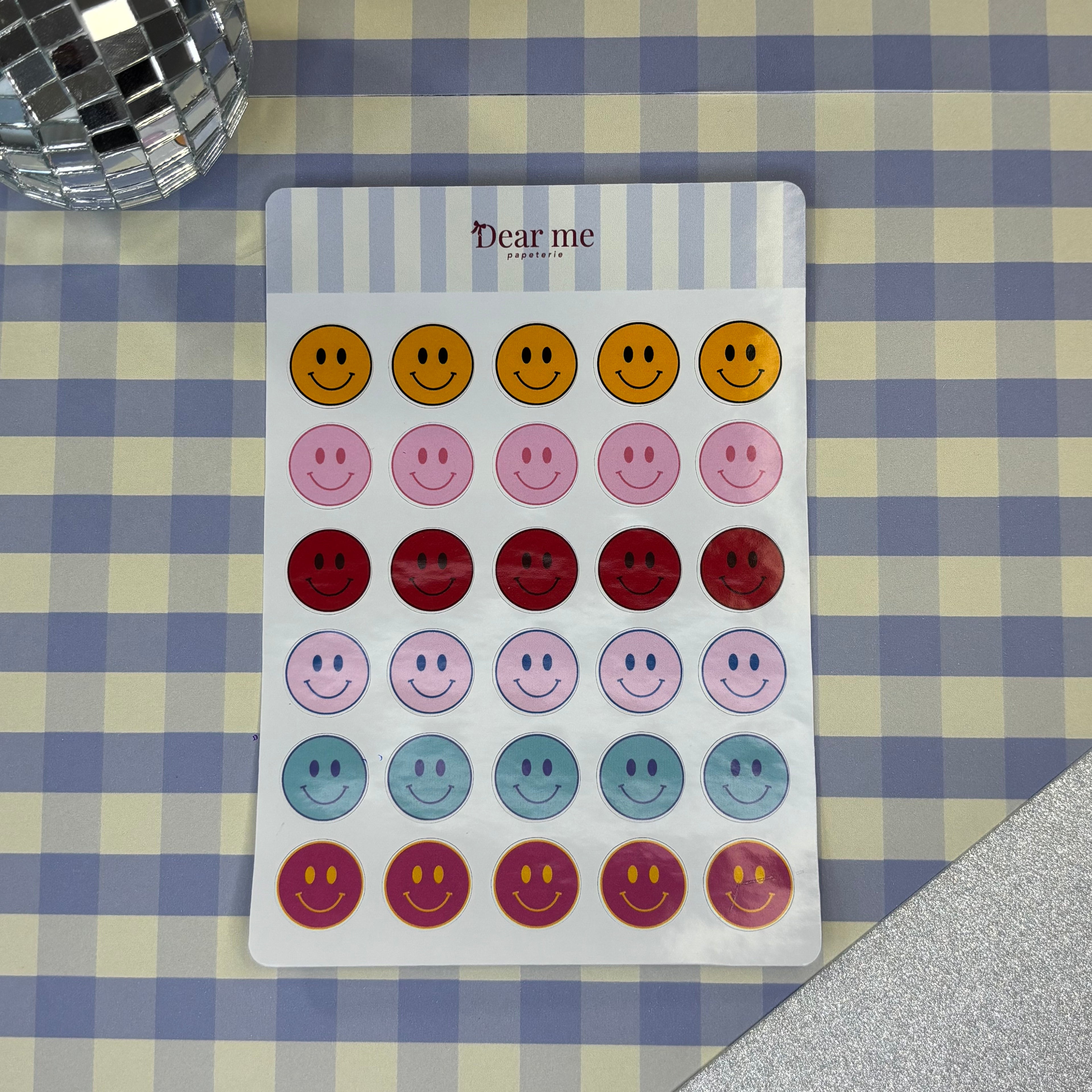 Planche stickers A6 - Smiley