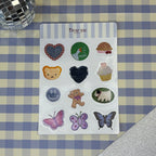 Planche stickers A6 - Broderies 2