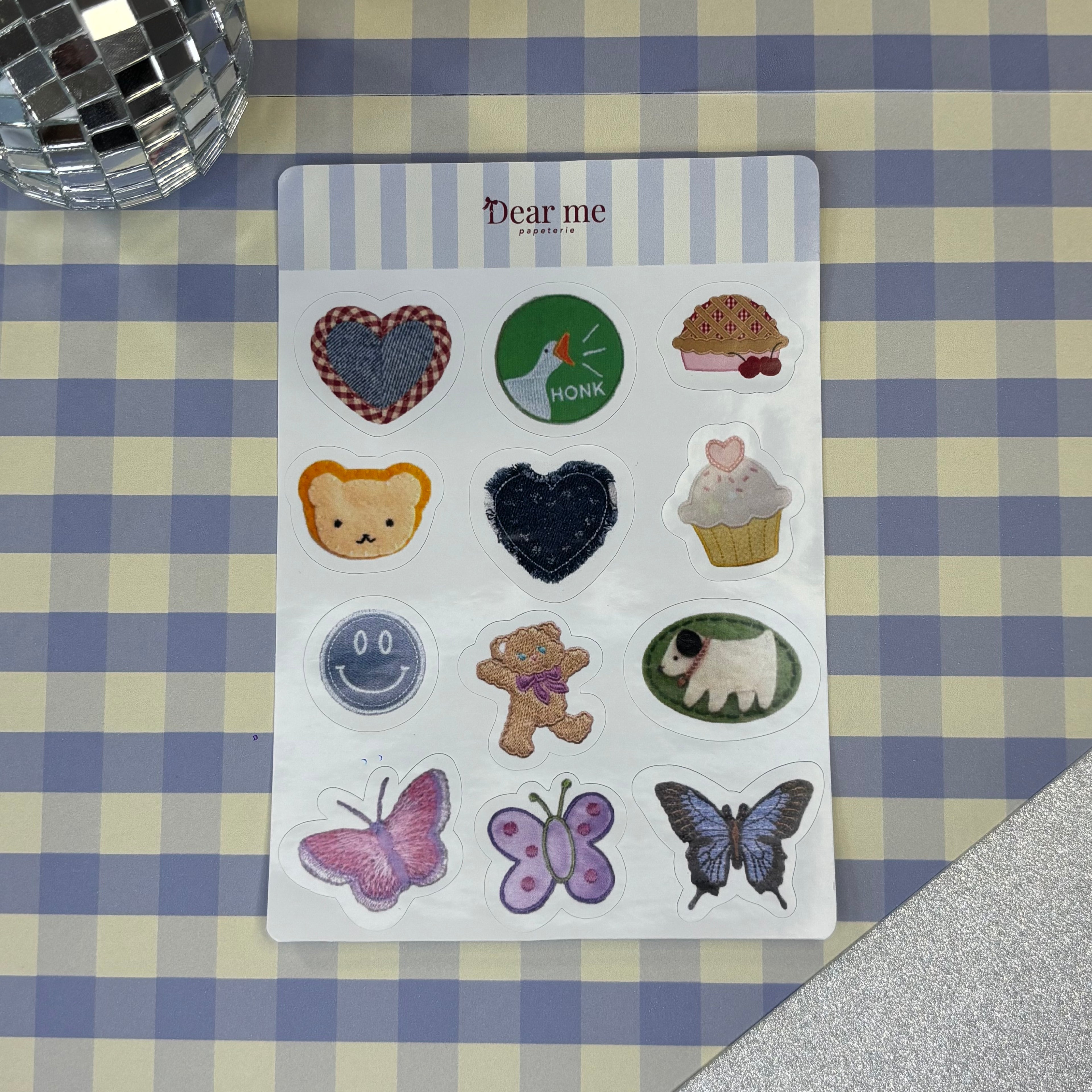 Planche stickers A6 - Broderies 2