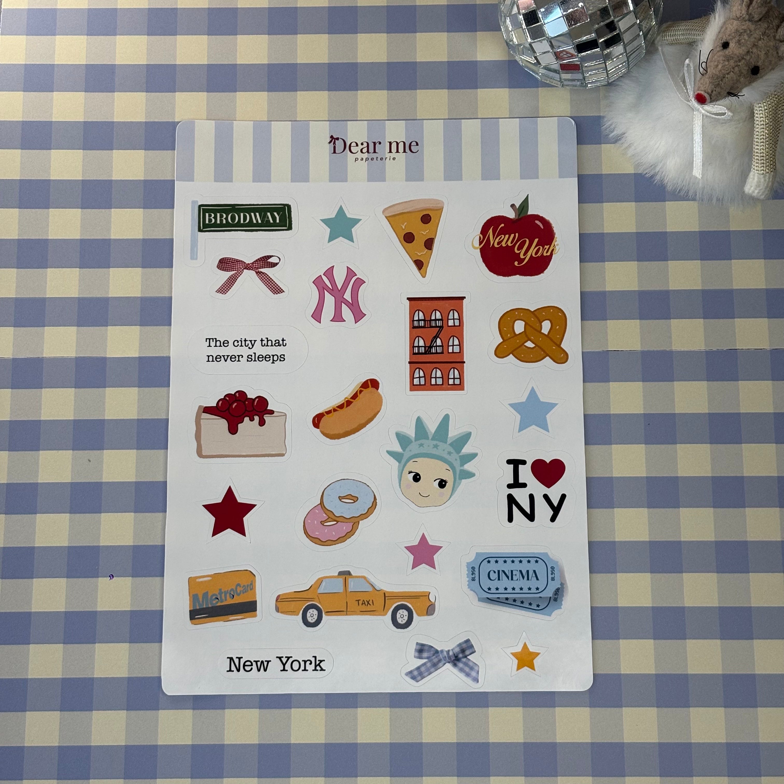 Planche stickers A5 - New York
