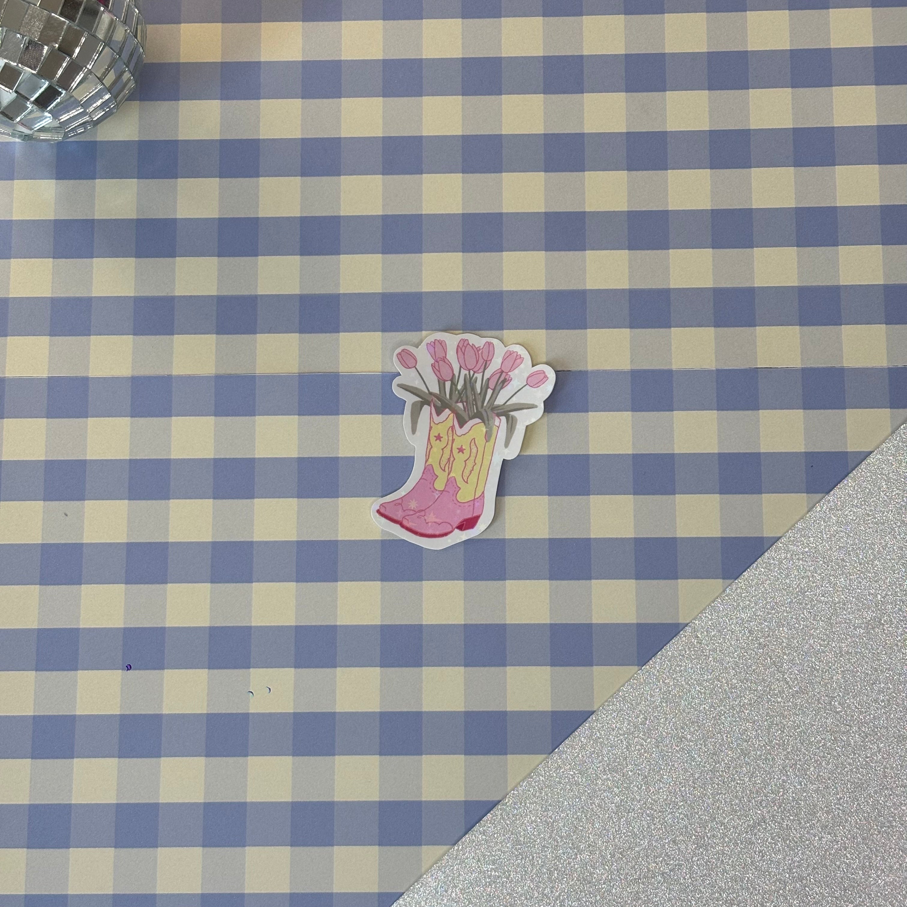 Sticker Santiags à fleurs