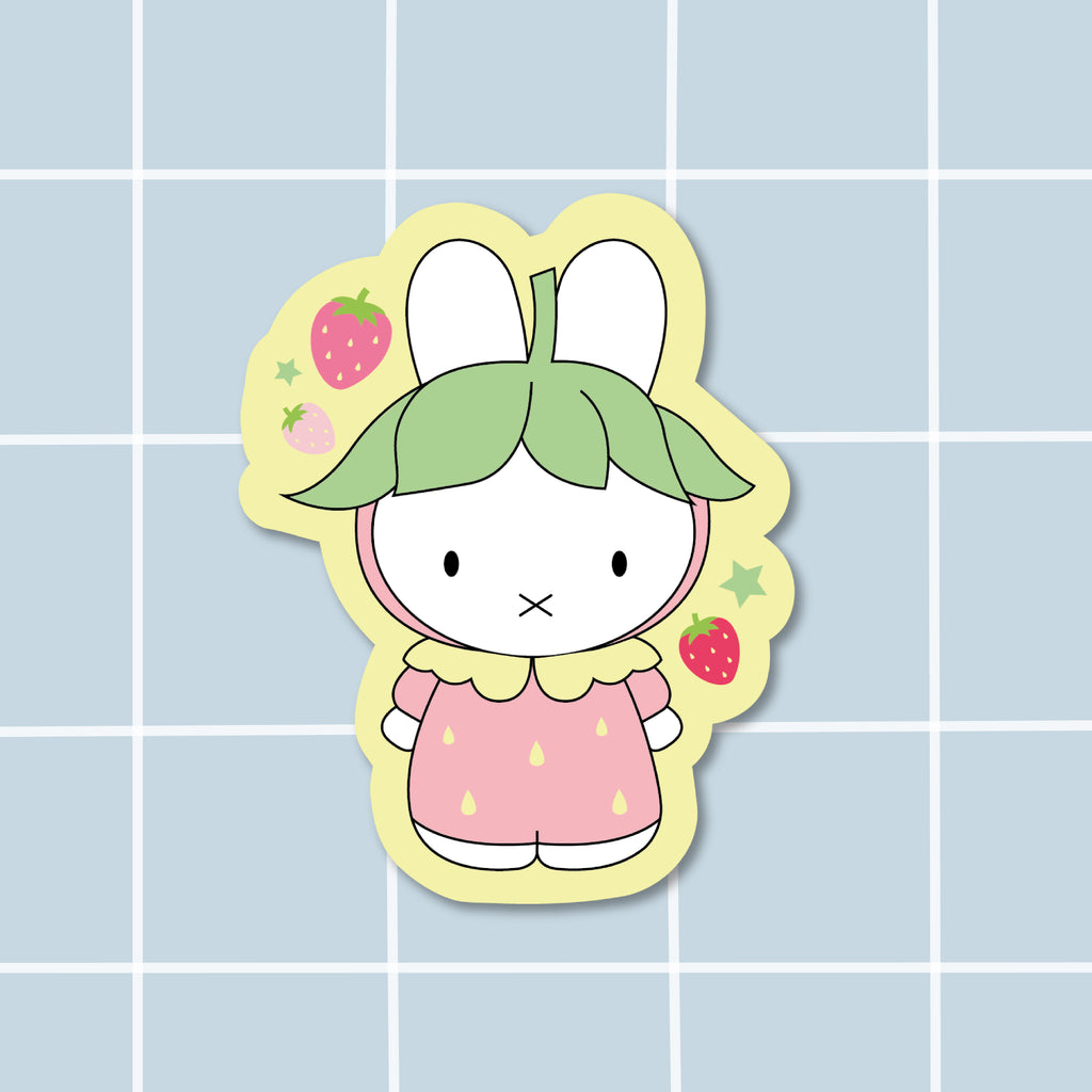 Sticker Bunny Fraise