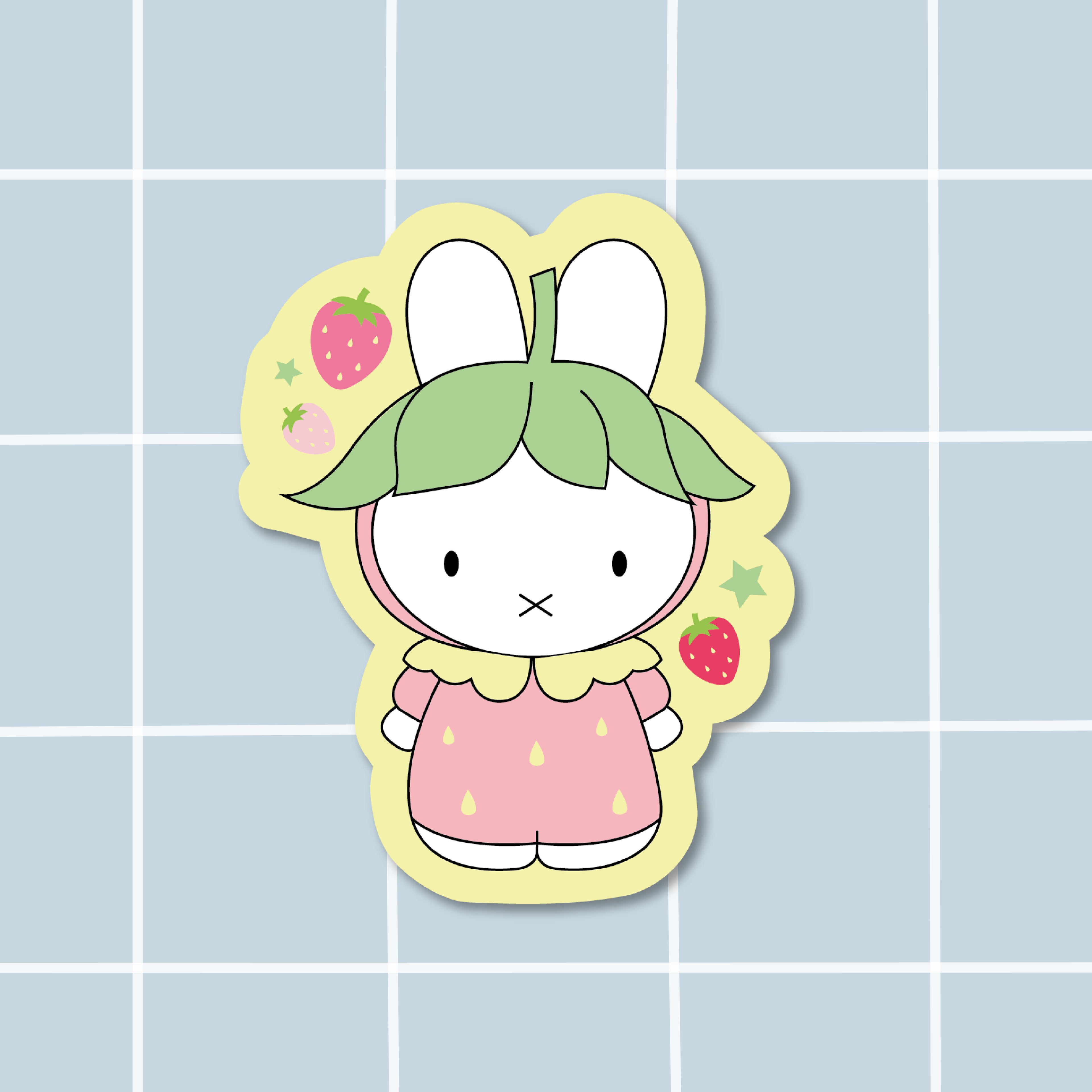 Sticker Bunny Fraise