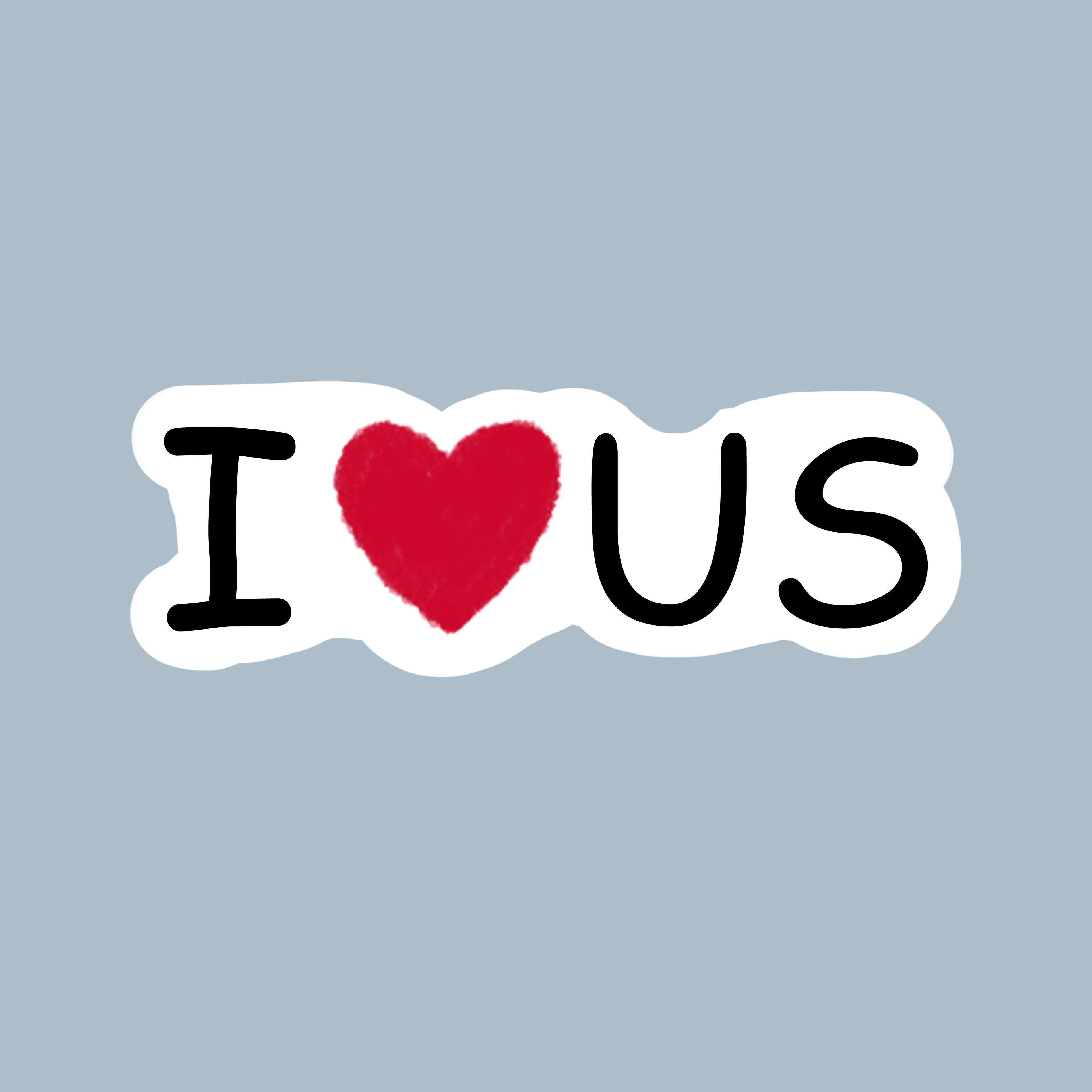 Sticker "I love us"