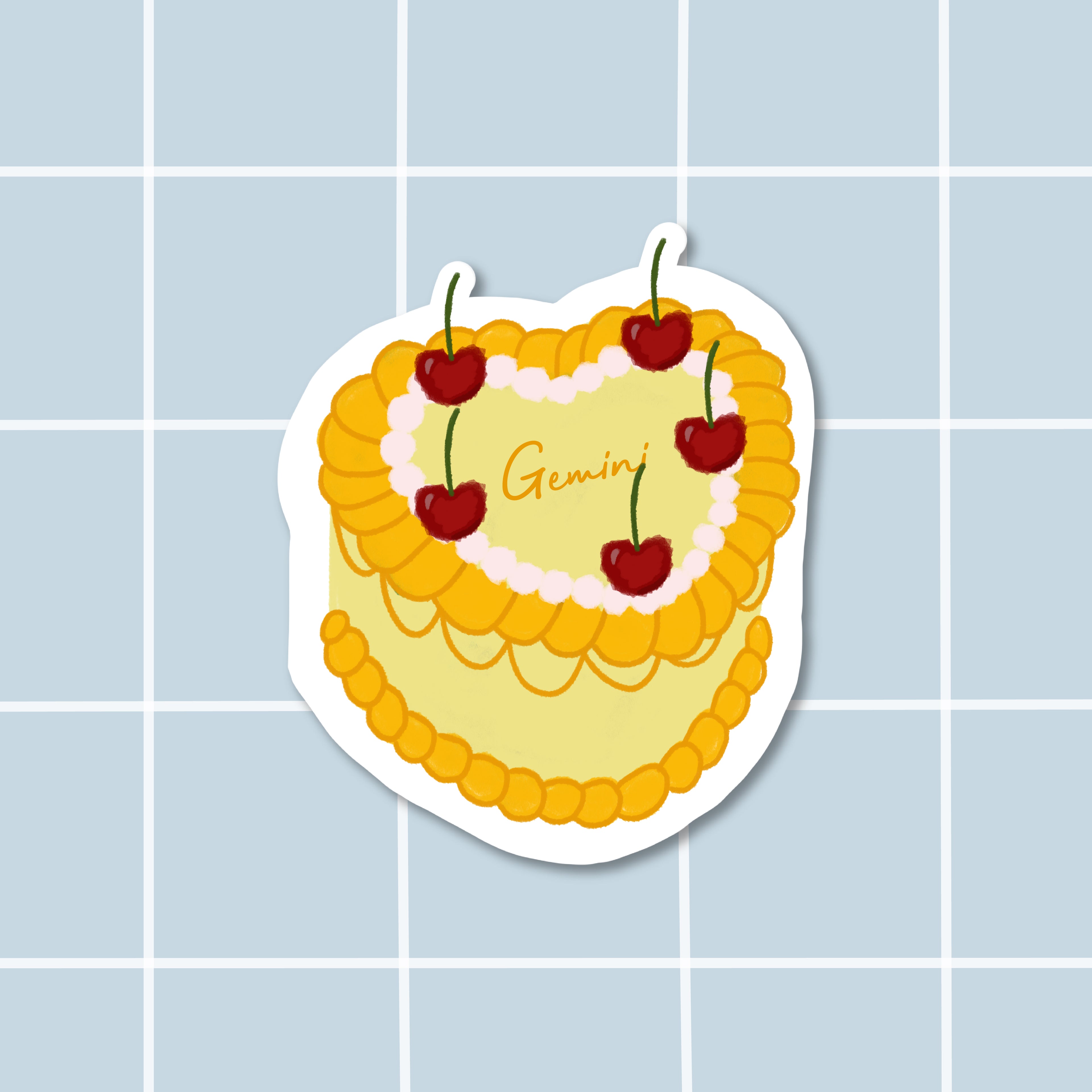 Sticker bento cake Gemini (Gémeaux)