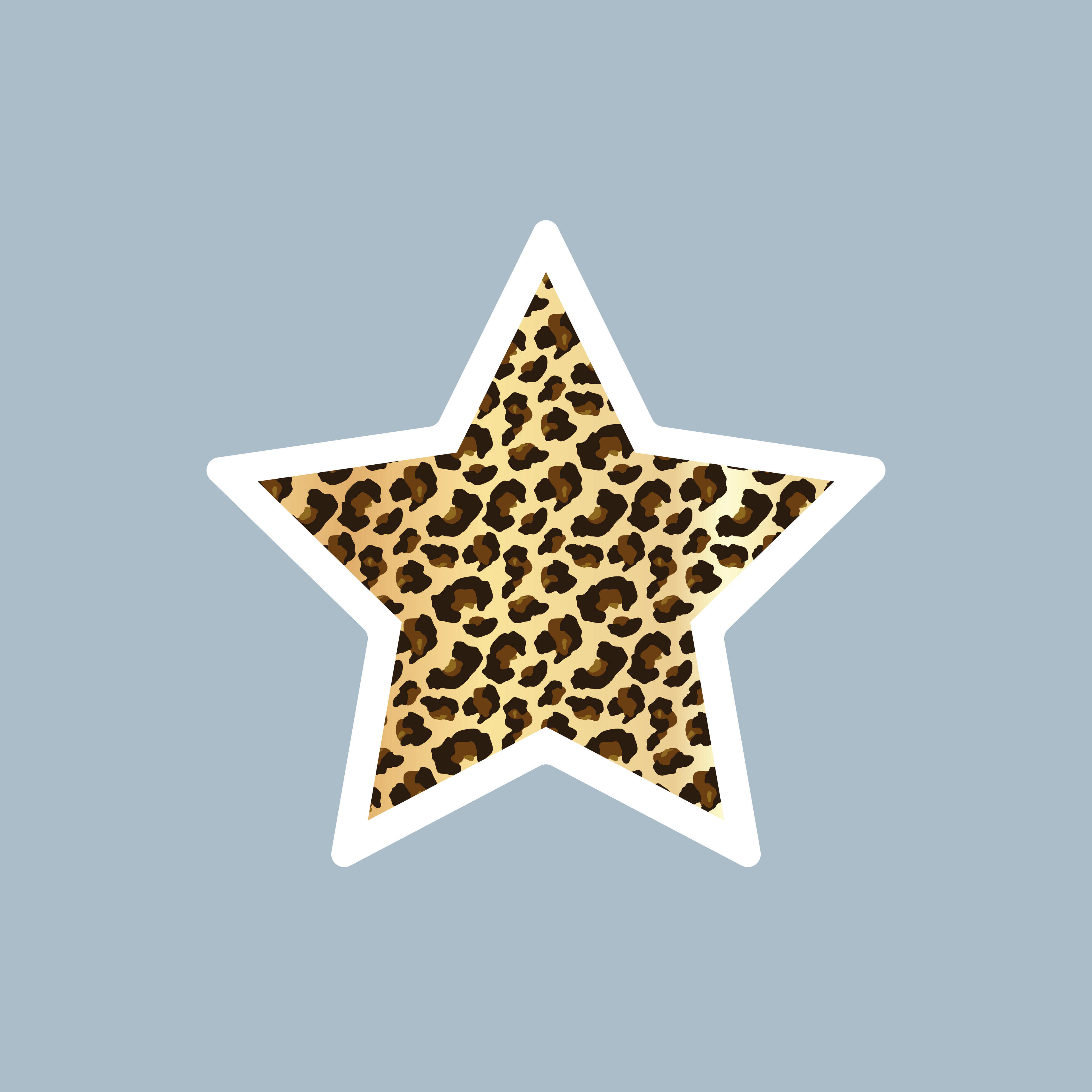 Sticker étoile léopard