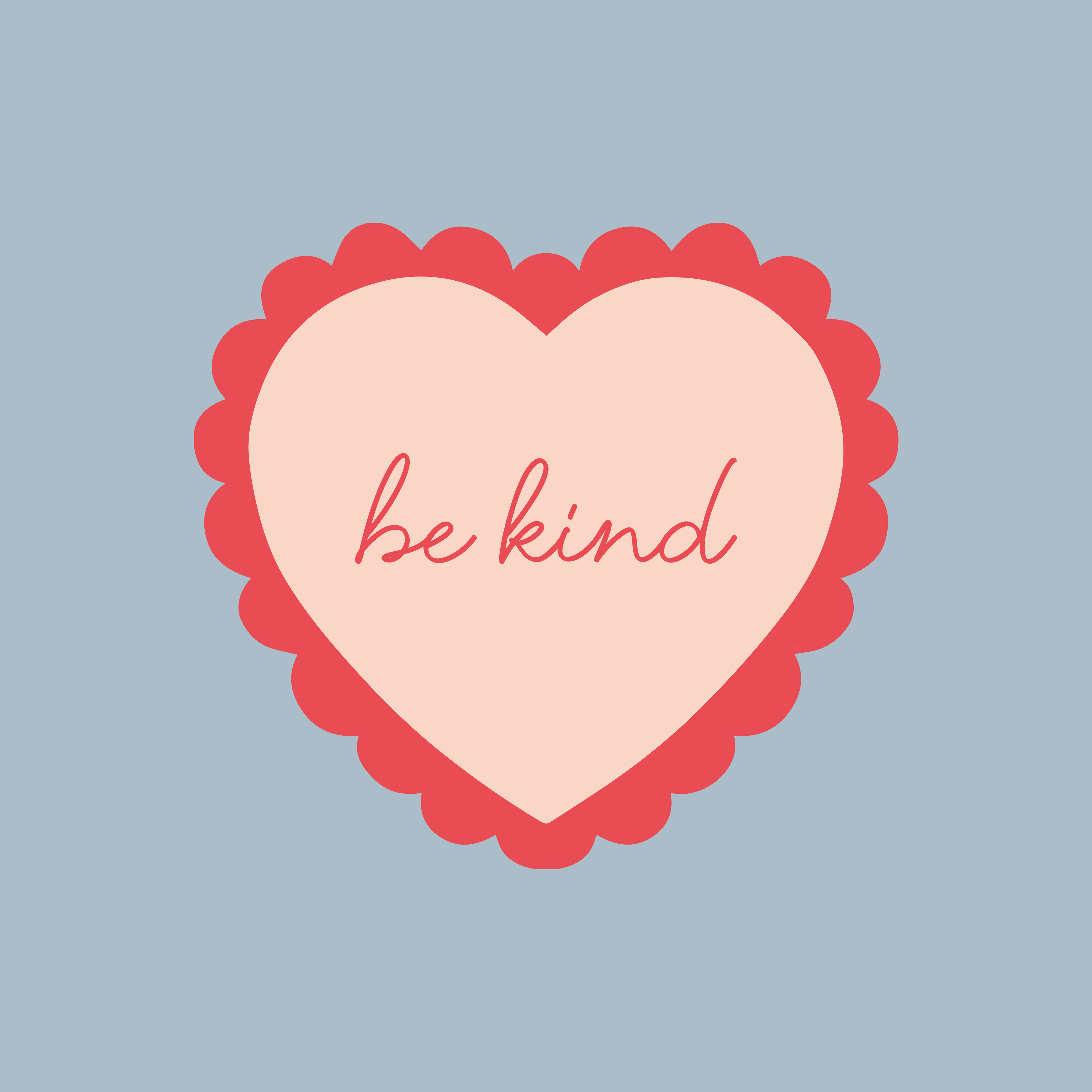 Sticker coeur "be kind"