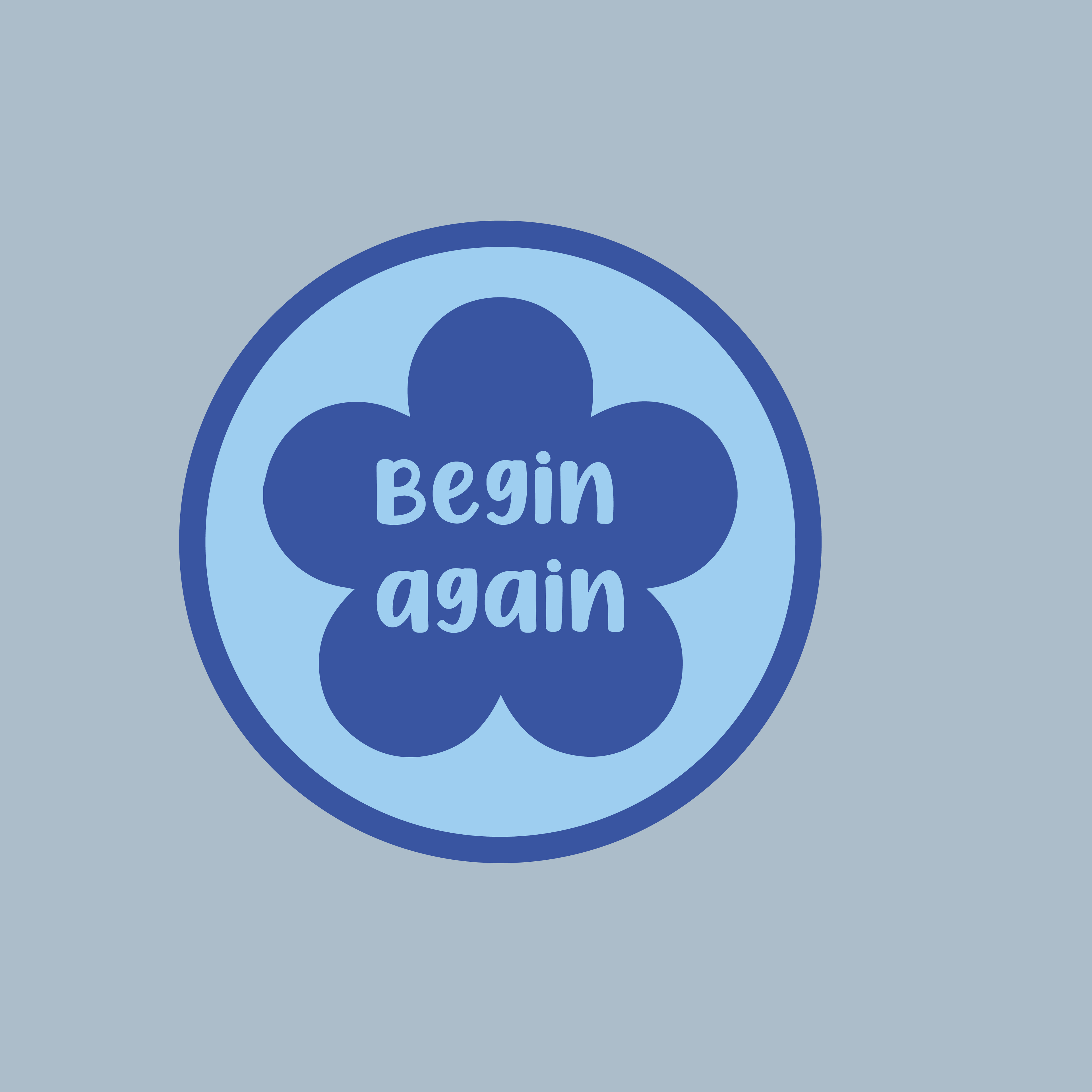 Sticker "Begin again"