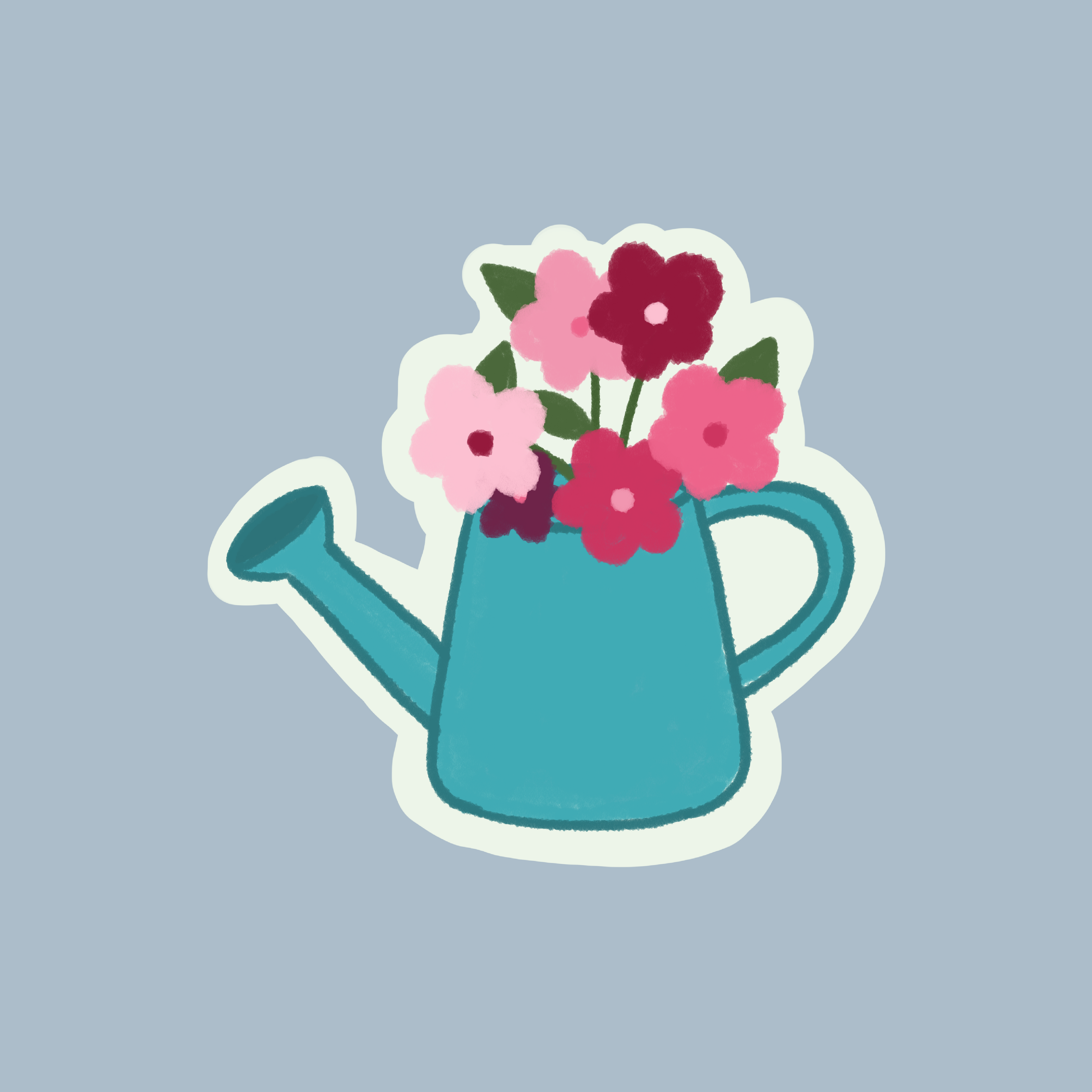 Sticker arrosoir à fleurs