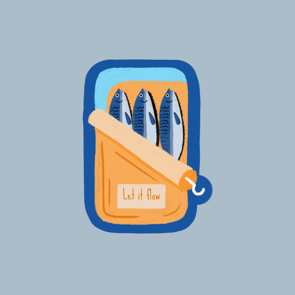 Sticker boîte de sardines