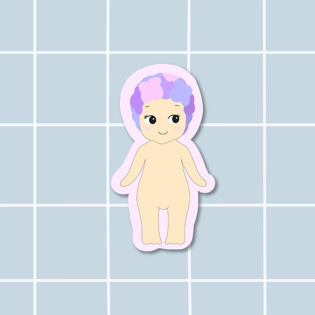 Sticker Baby fleurs violettes