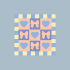 Sticker patchwork rose & violet