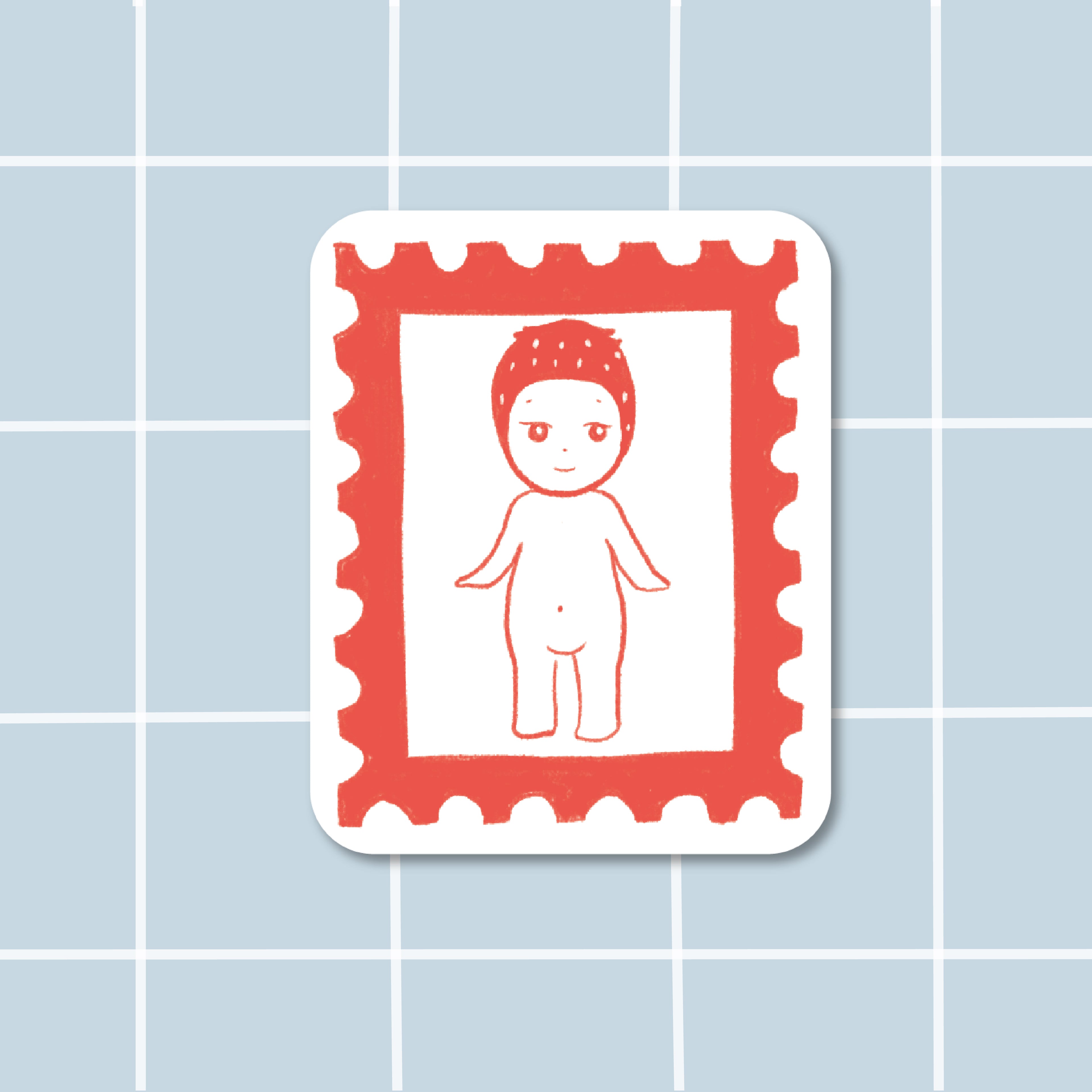 Sticker Timbre Baby Fraise