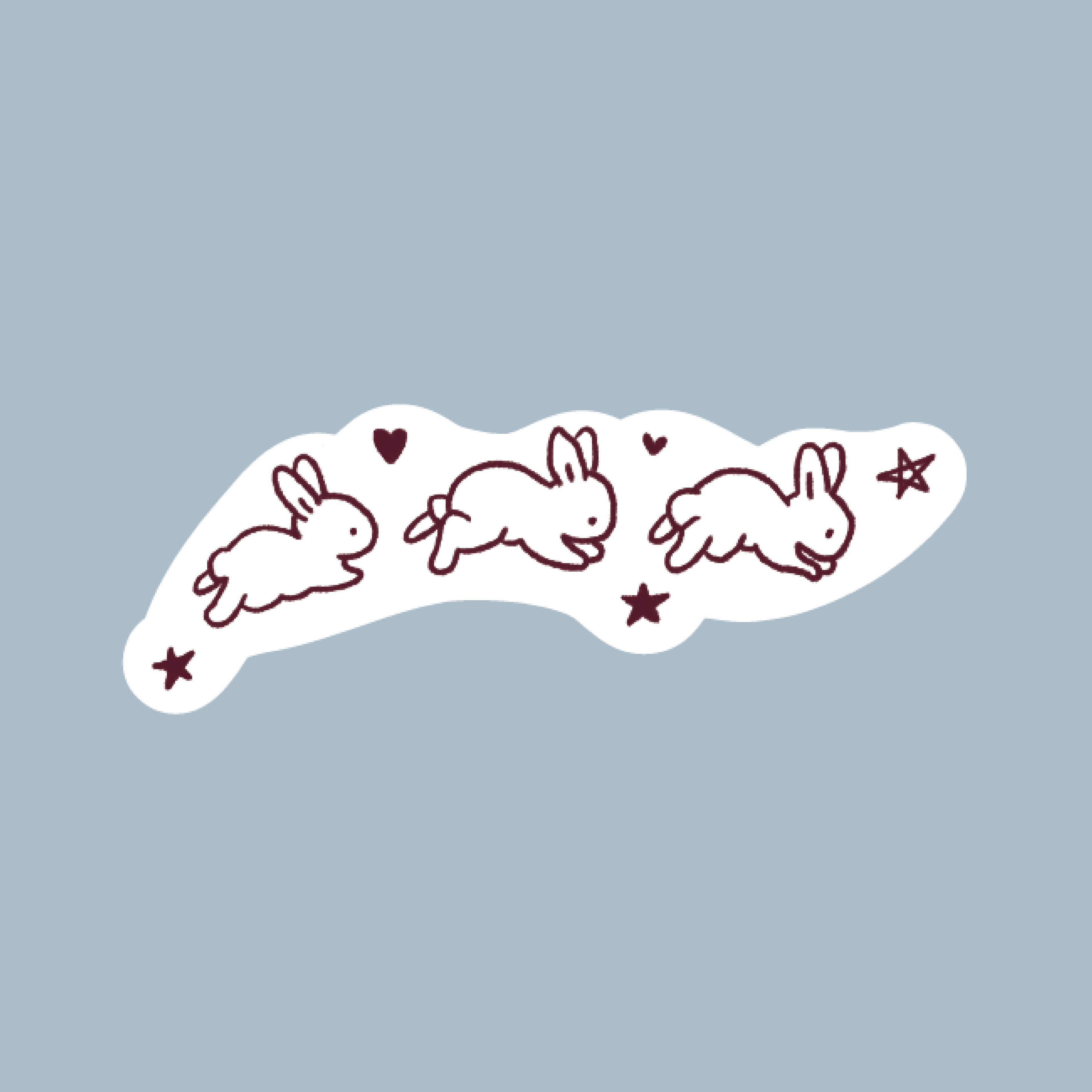 Sticker course de lapin