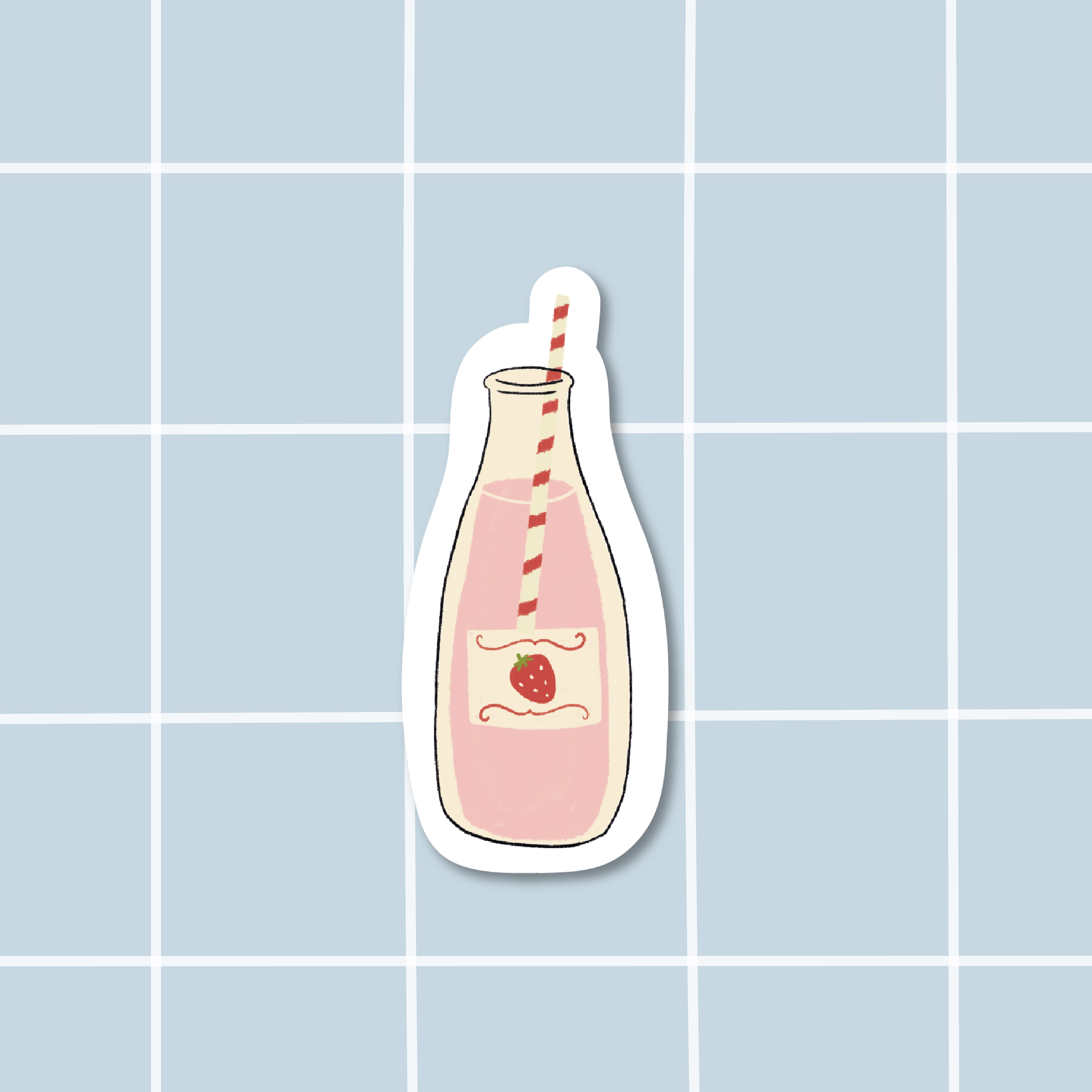 Sticker Strawberry Milk