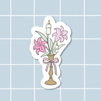 Sticker Bougeoir à fleurs