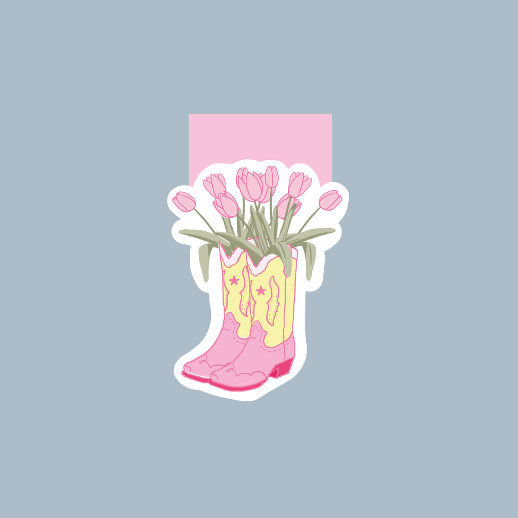 Marque-pages magnétique - Santiags à fleurs