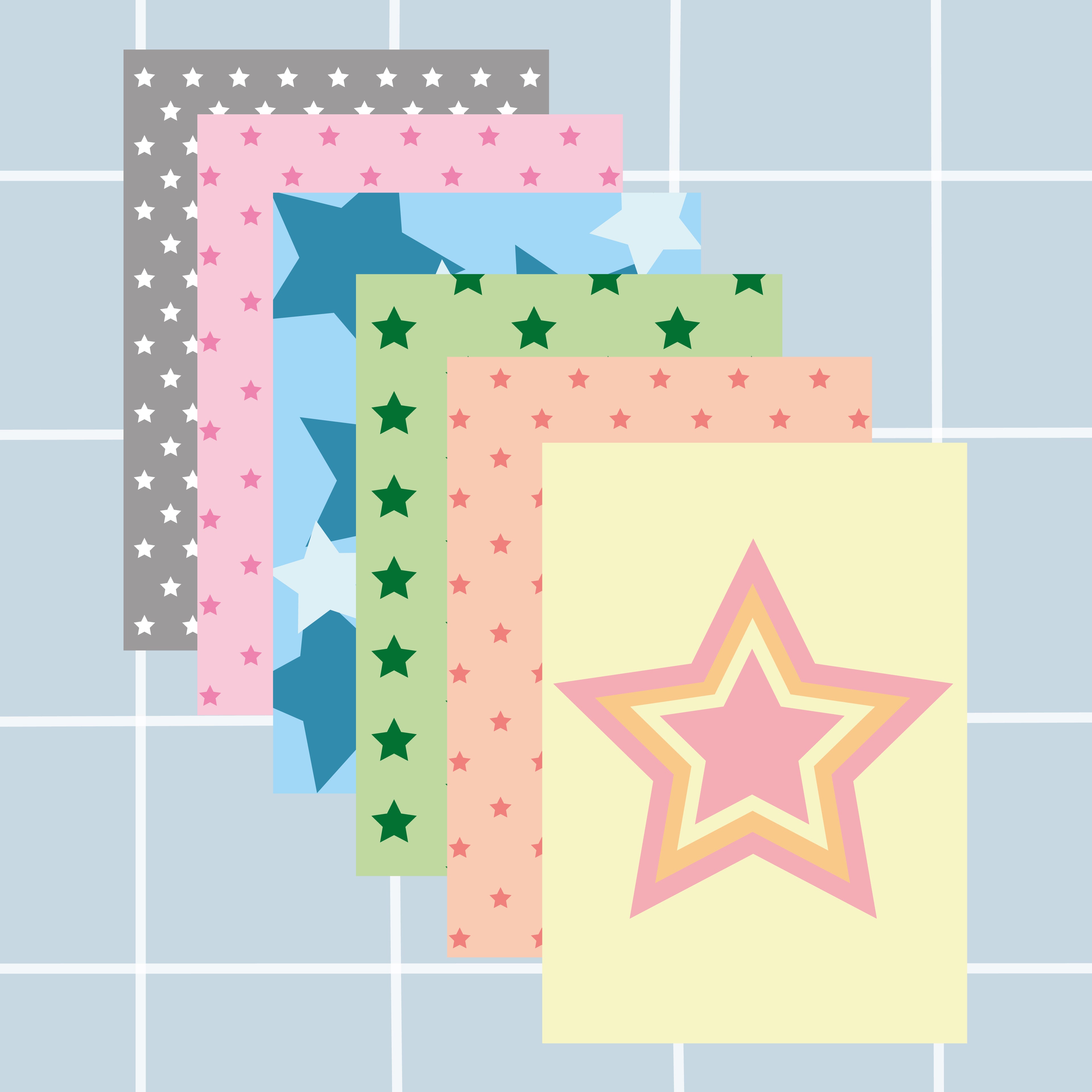 Papiers à motifs A5 - Étoiles