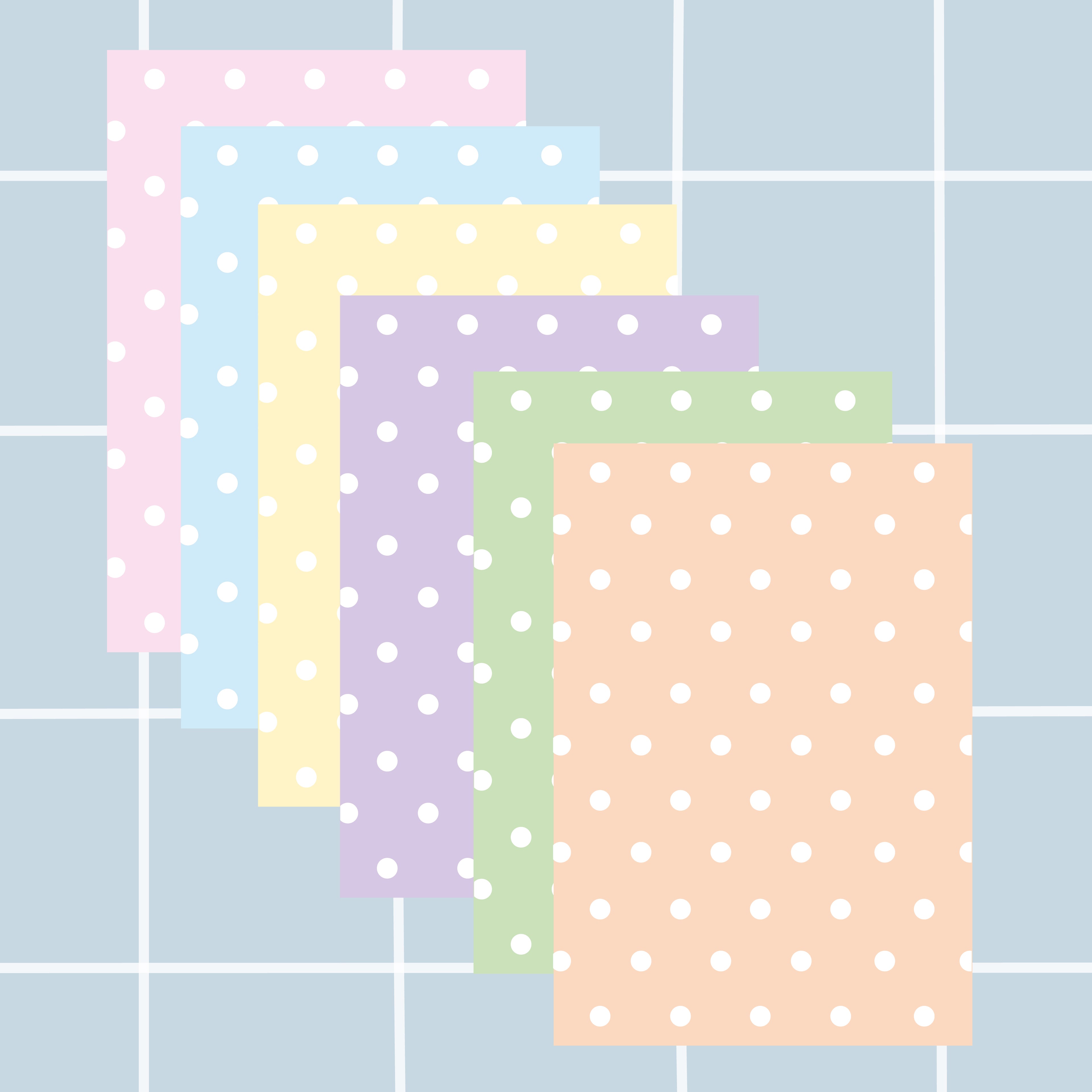 Papiers à motifs A5 - Polka dot