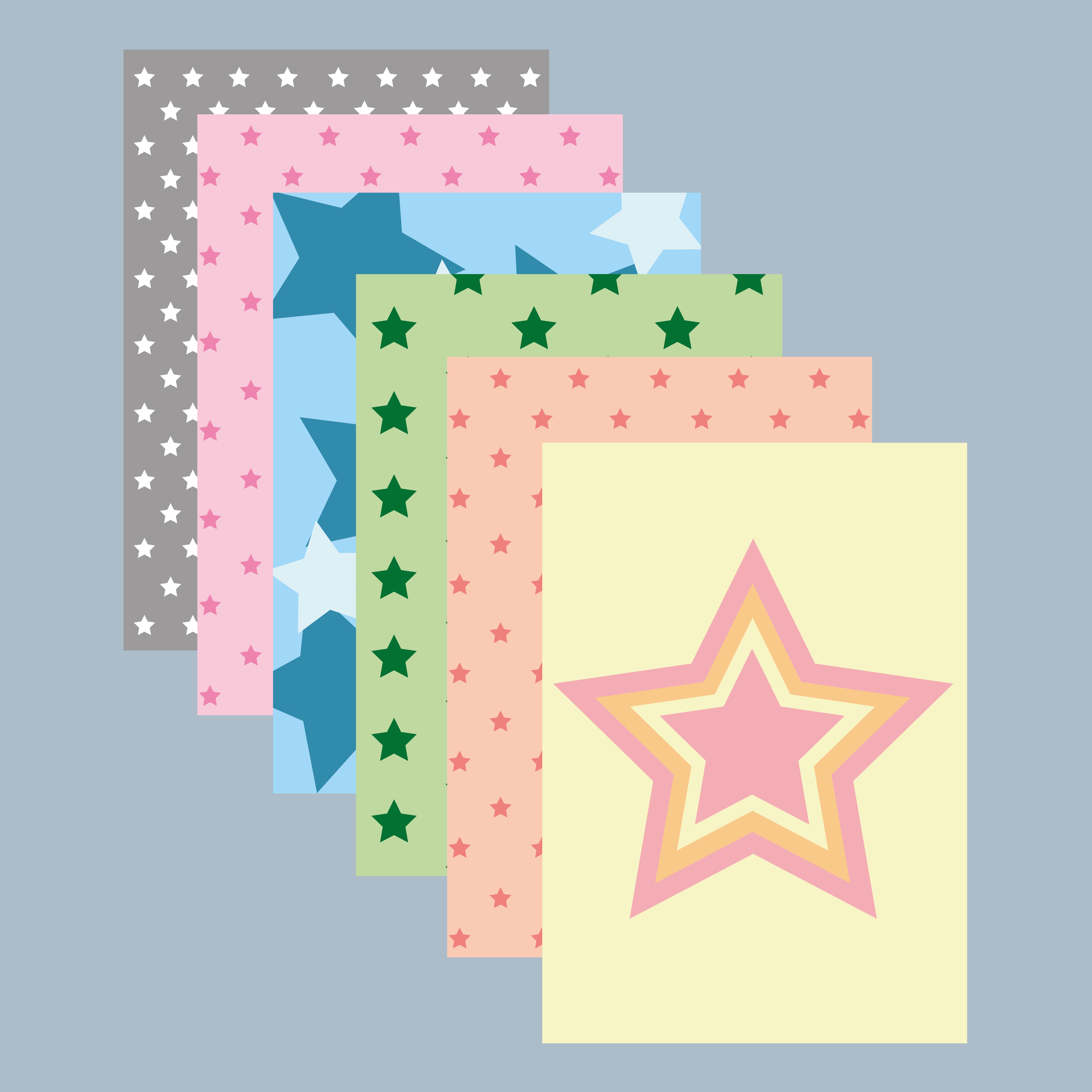 Papiers à motifs A5 - Étoiles