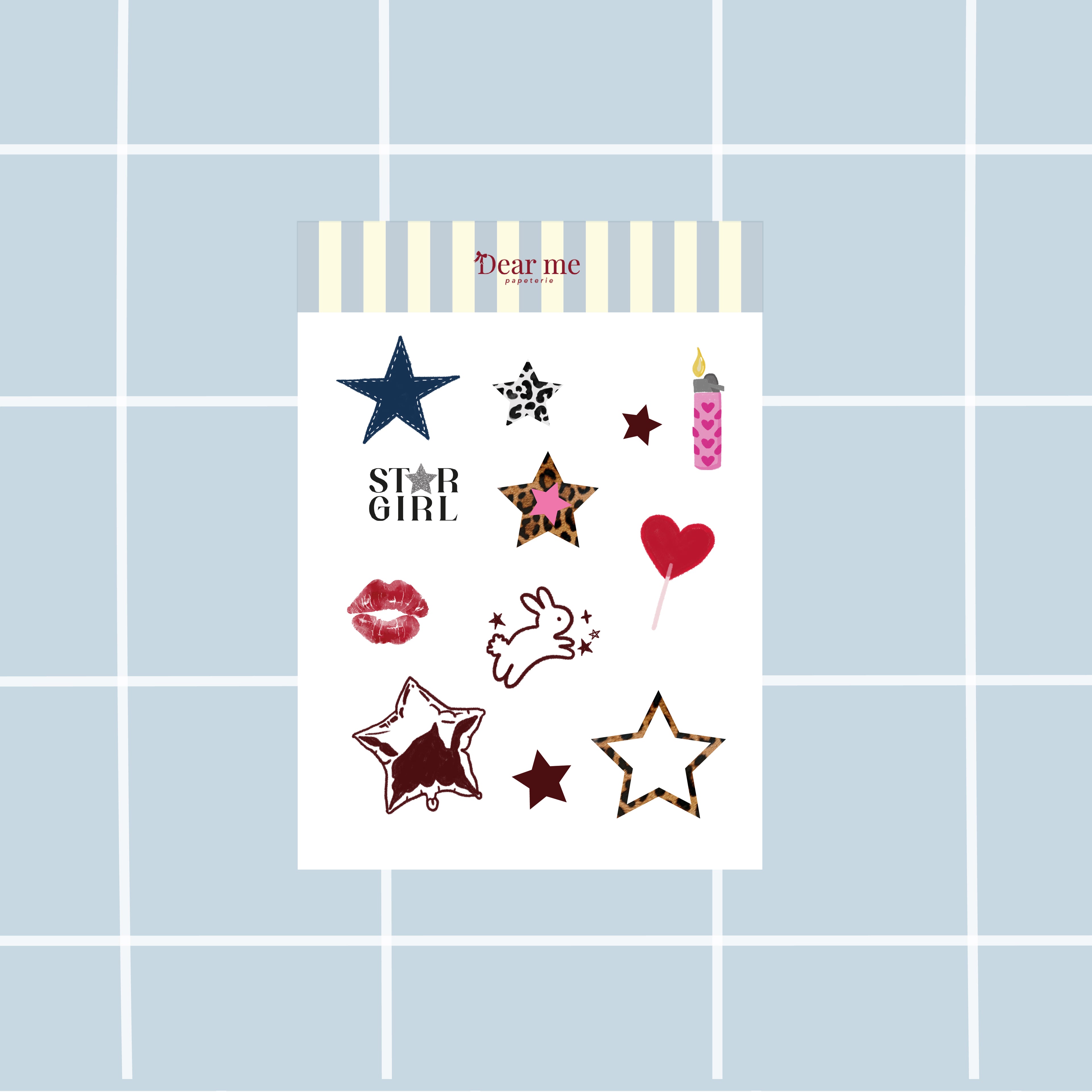 Planche stickers A6 - Étoiles