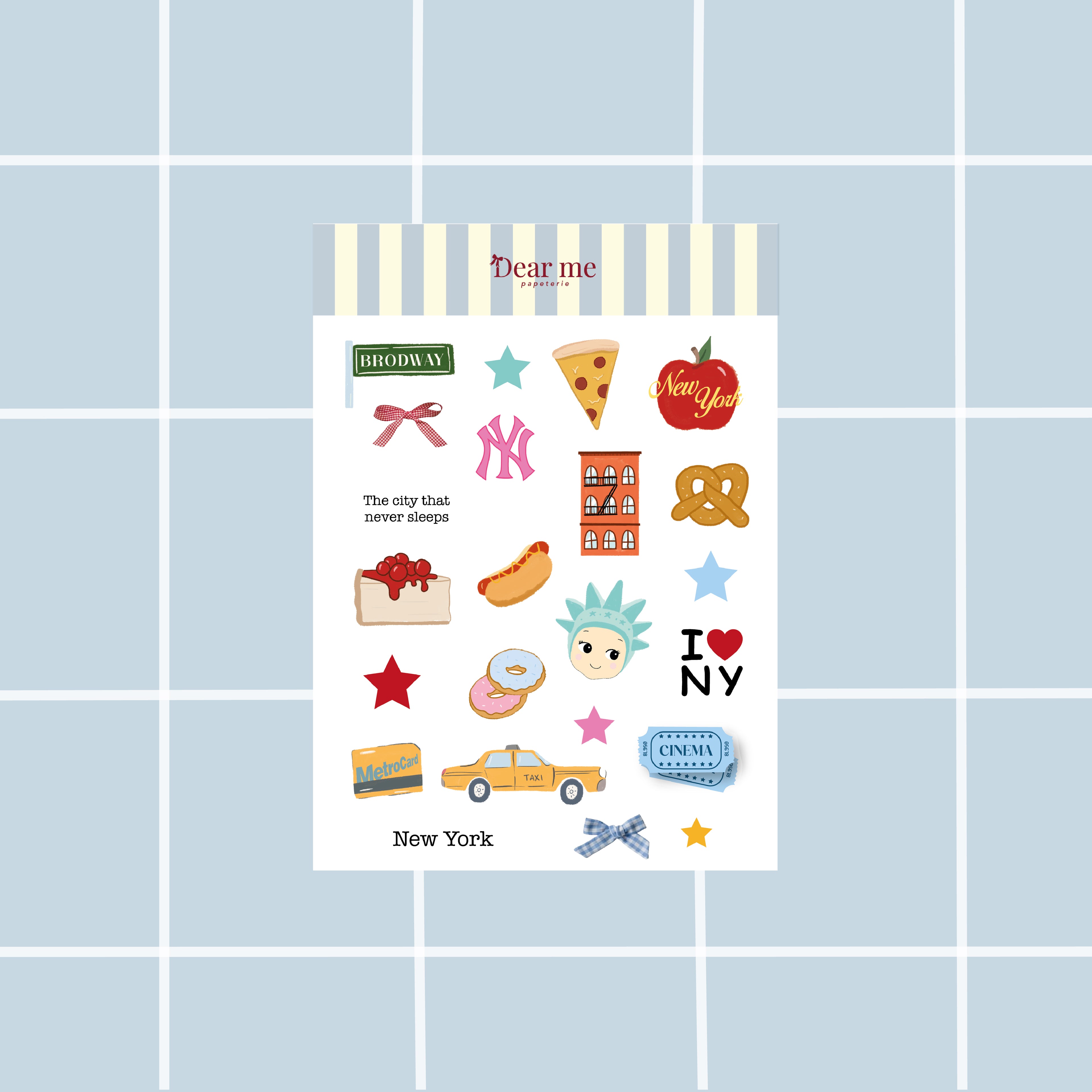 Planche stickers A5 - New York