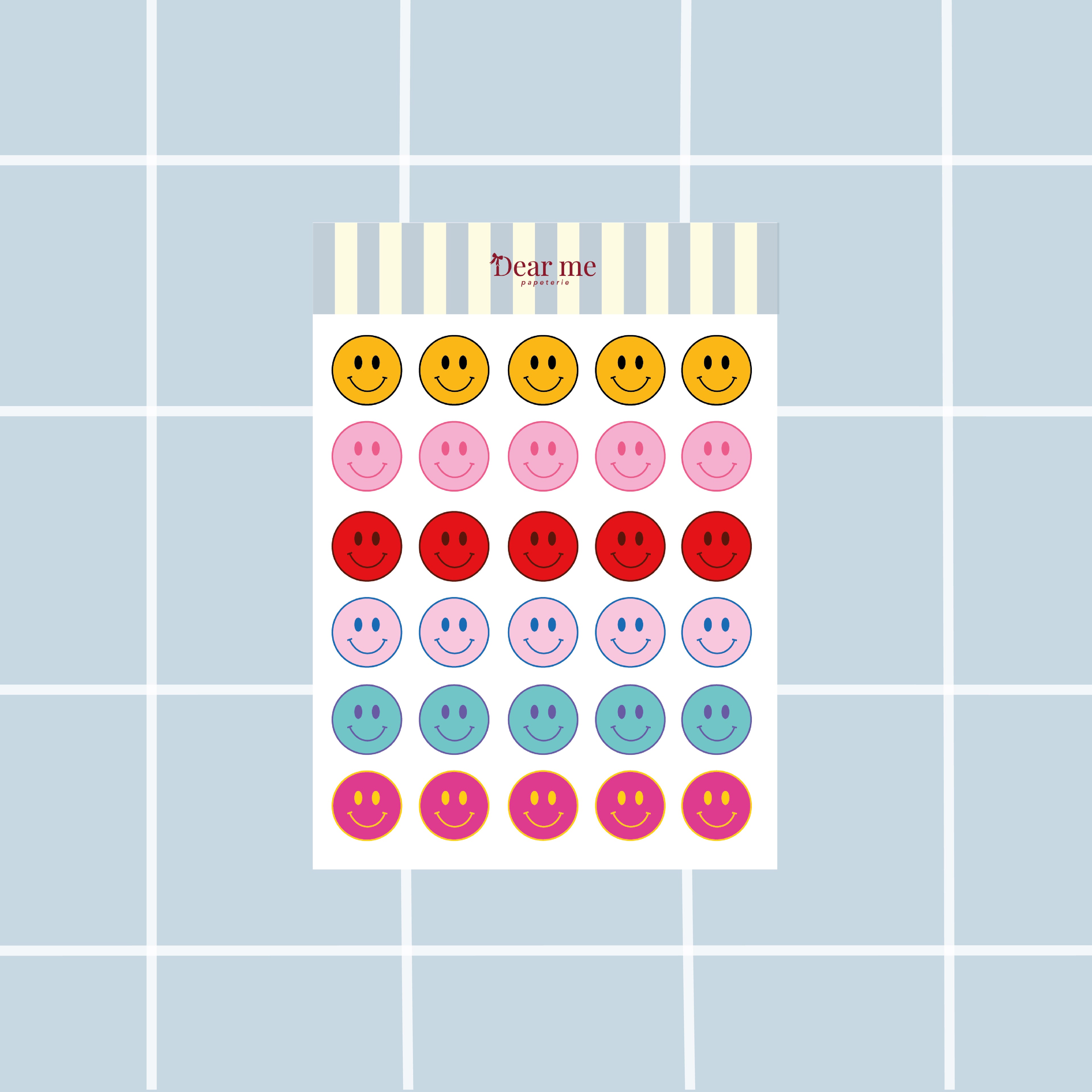 Planche stickers A6 - Smiley