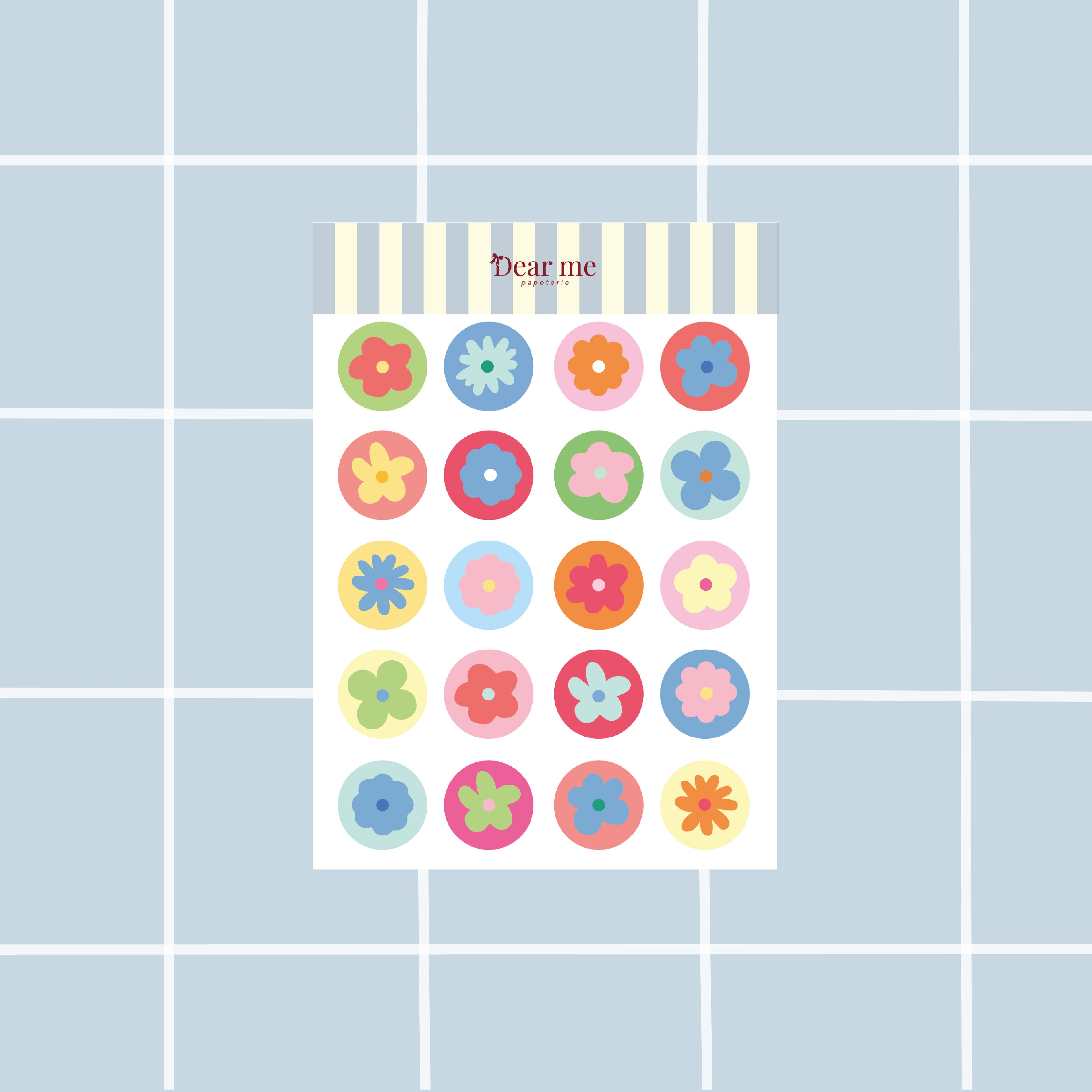Planche stickers A6 - Fleurs design