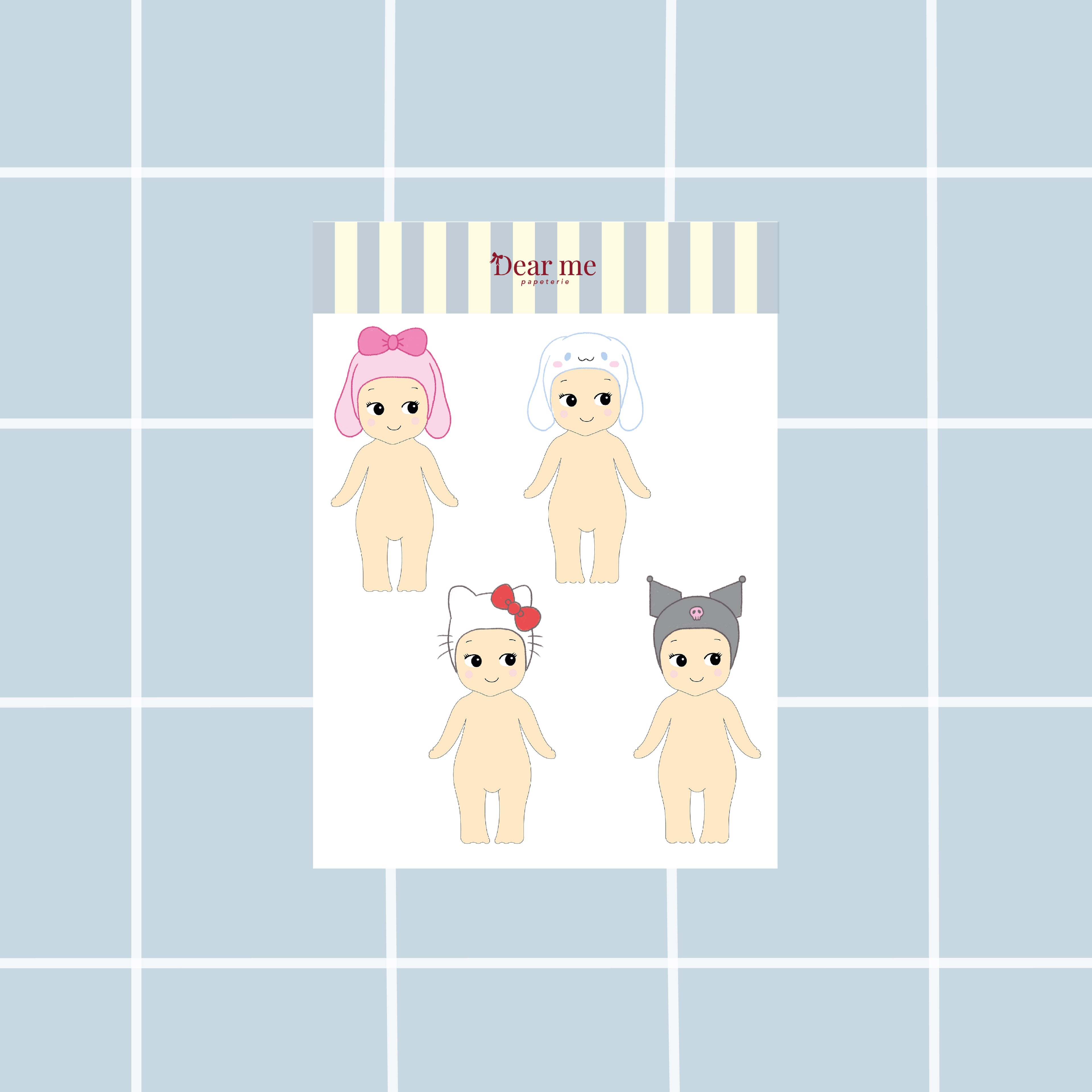 Planche stickers A6 - Babies déguisements