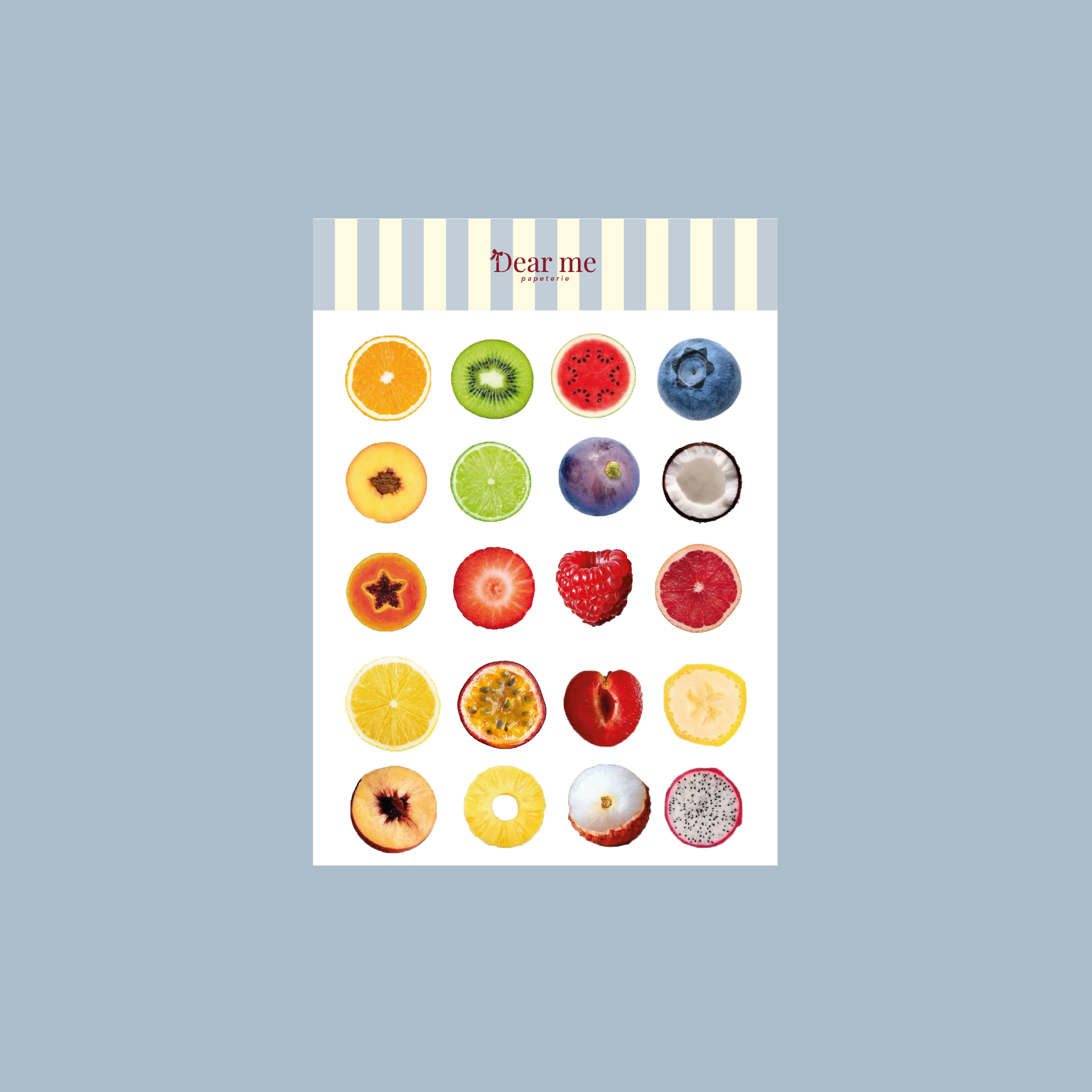 Planche stickers A5 - Fruits coupés