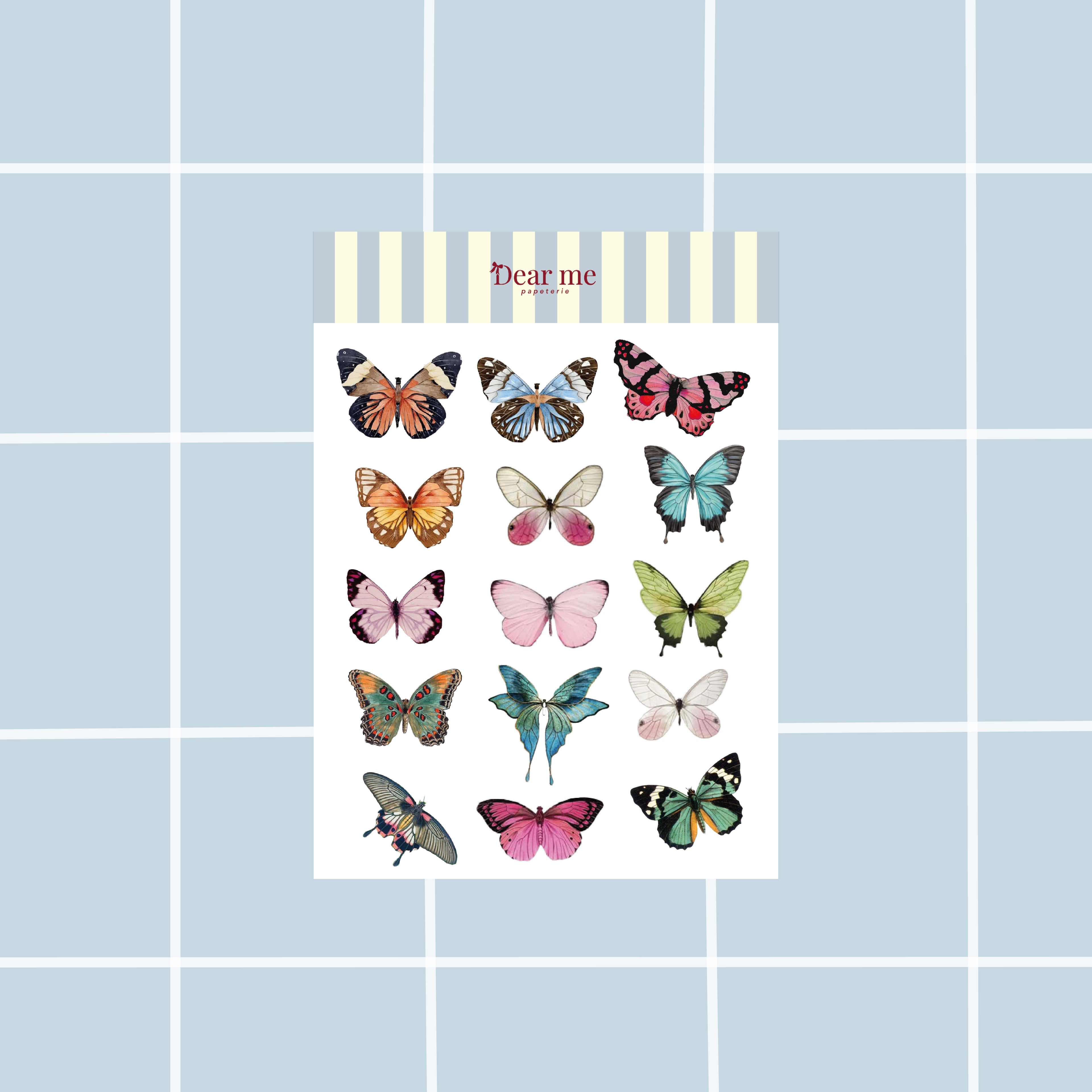 Planche stickers A5 - Papillons