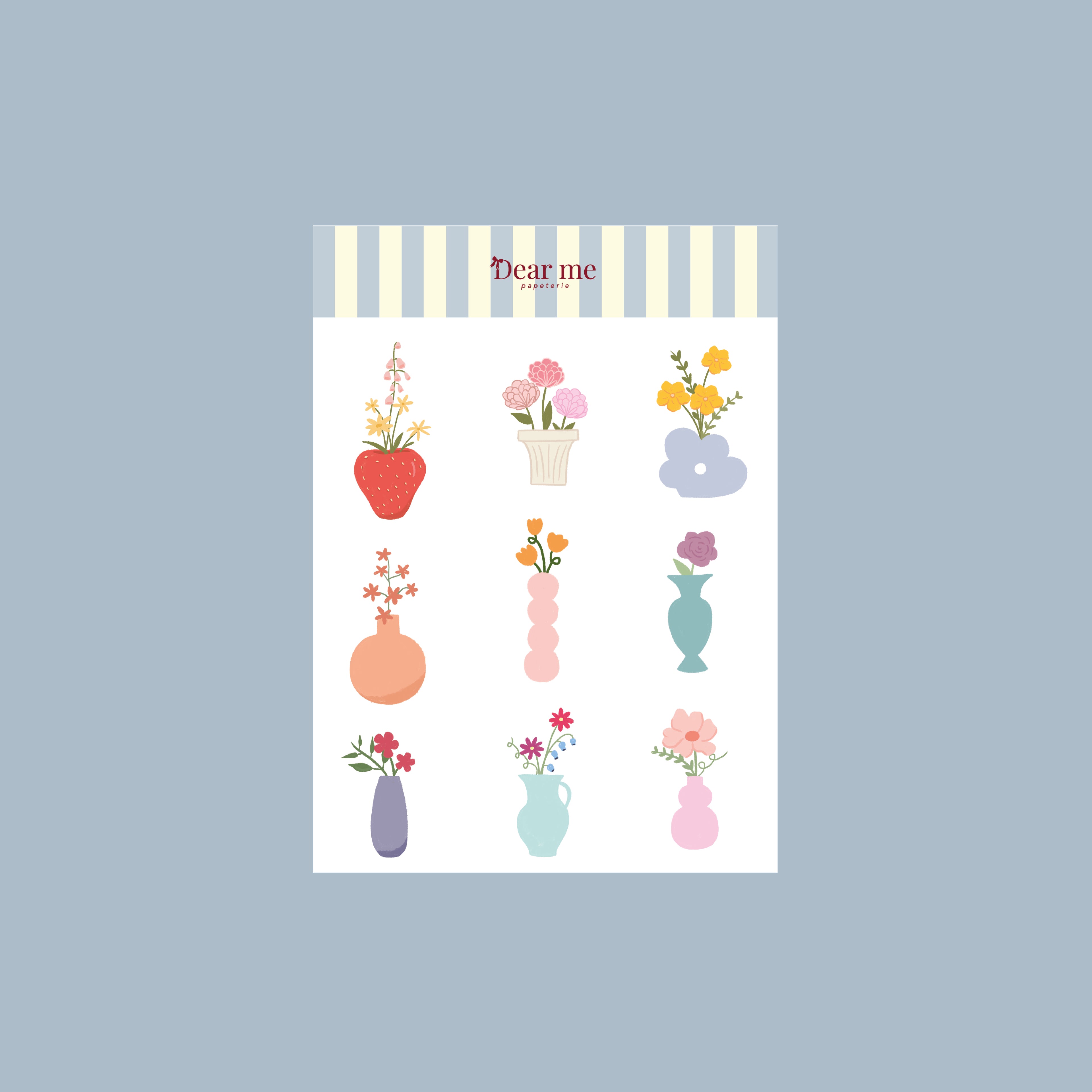 Planche stickers A6 - Vases