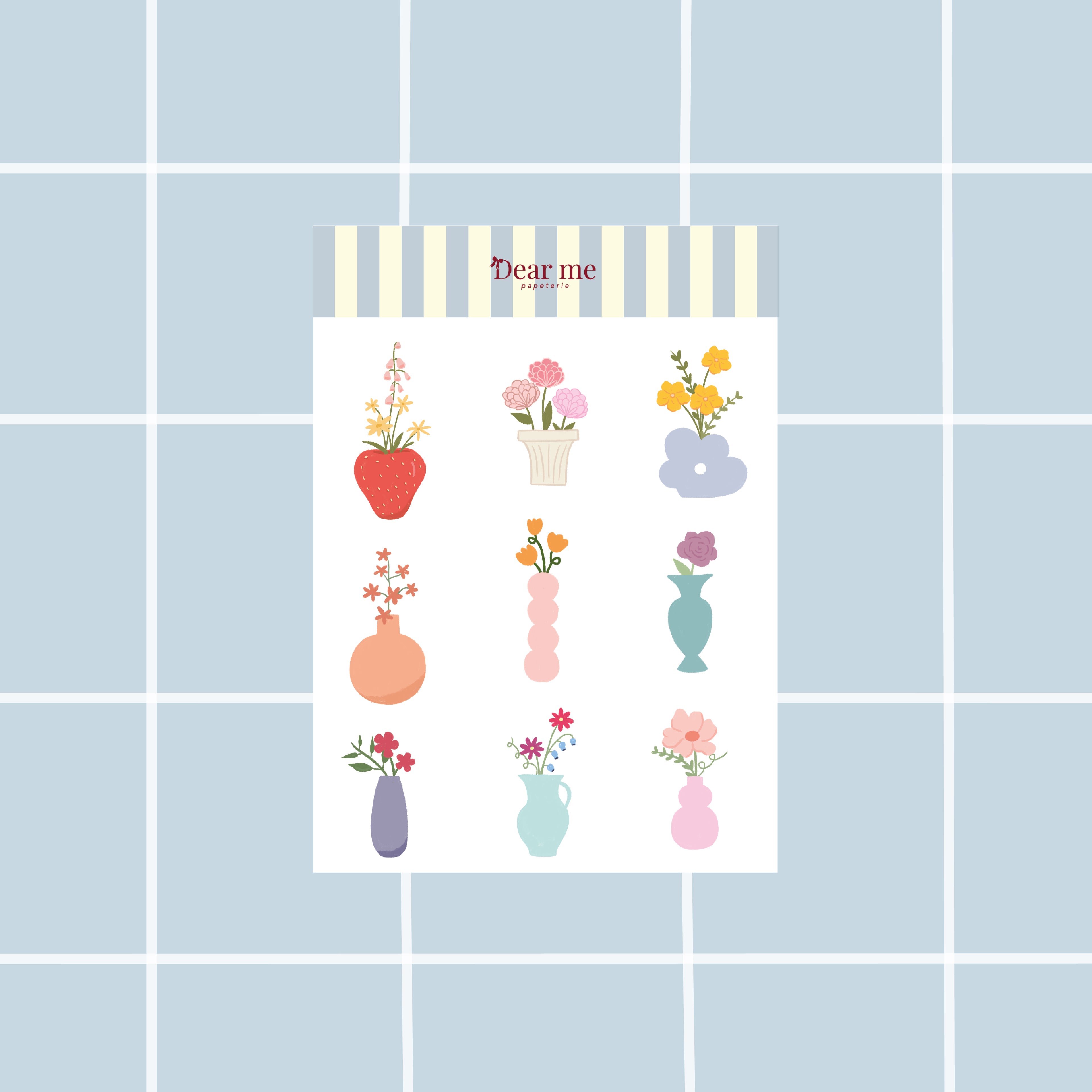 Planche stickers A6 - Vases