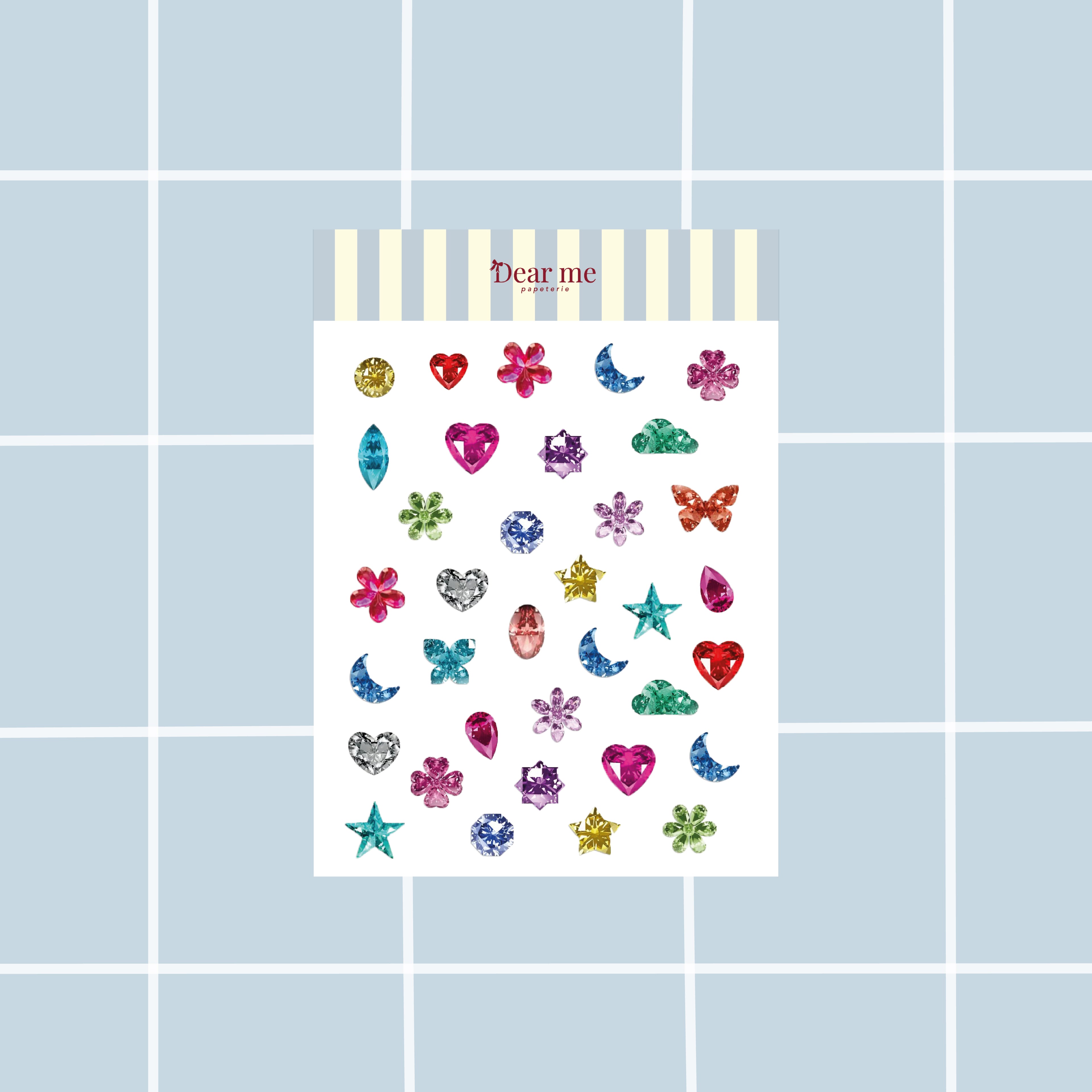 Planche stickers A5 - Diamants