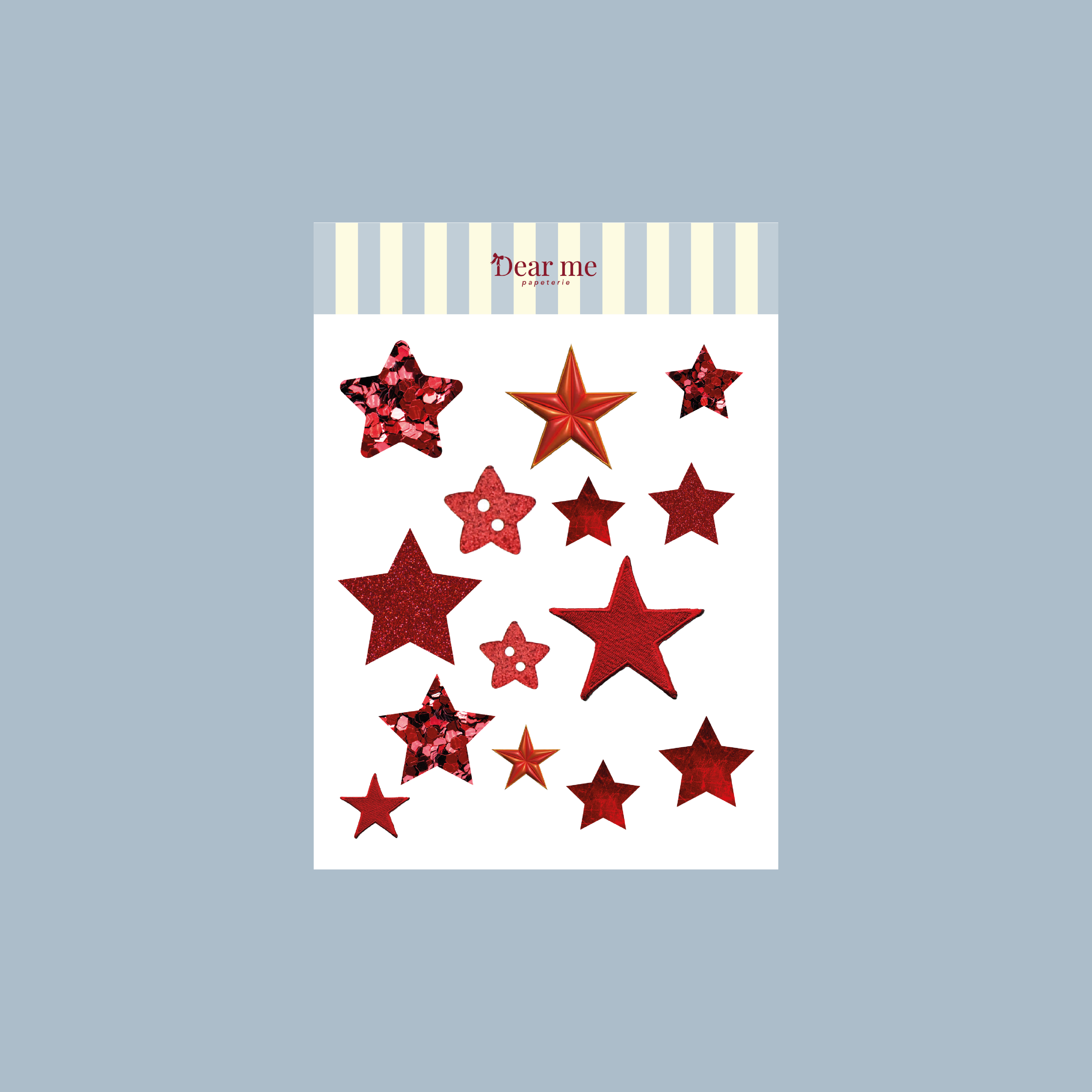 Planche stickers A6 - Étoiles rouges