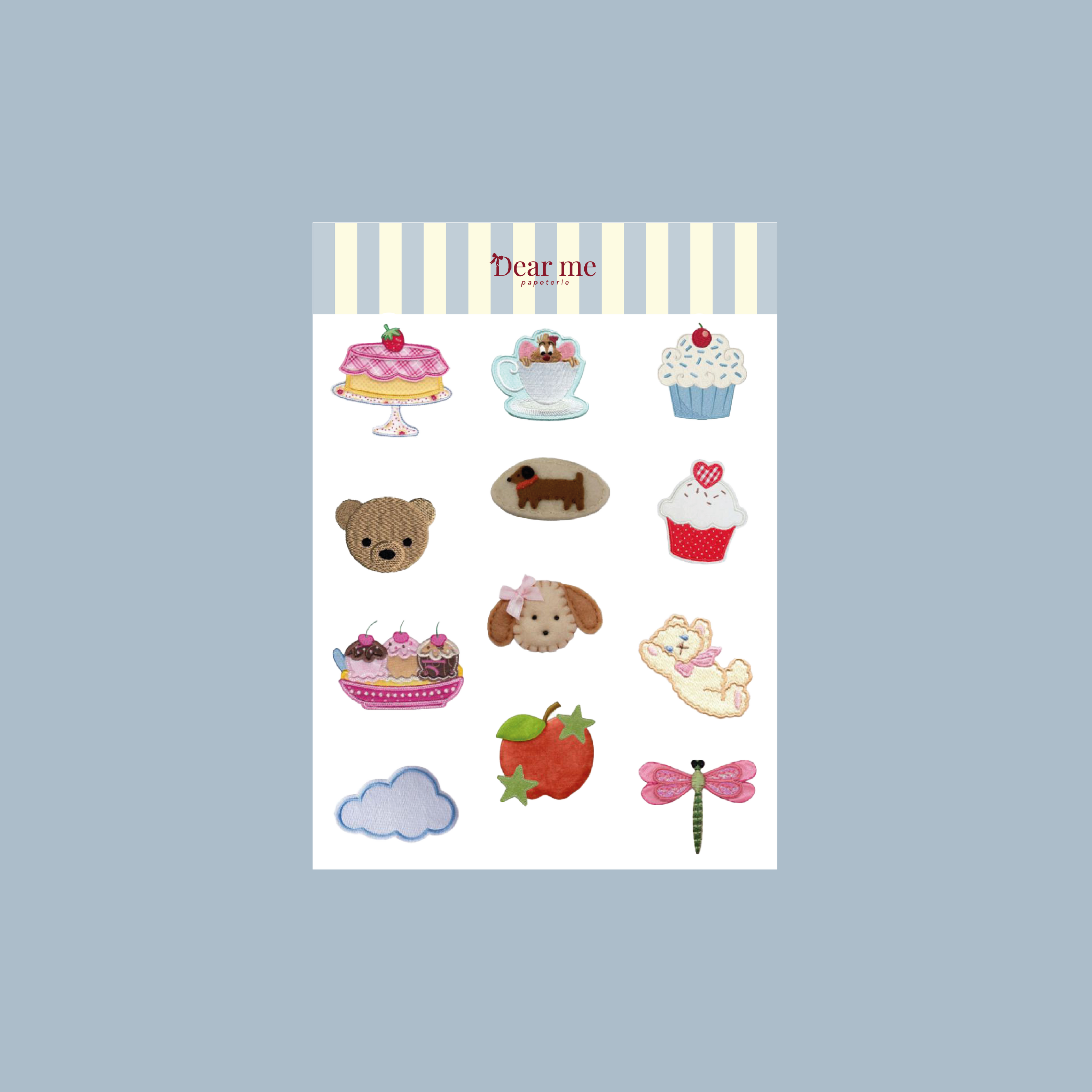 Planche stickers A6 - Broderies 1